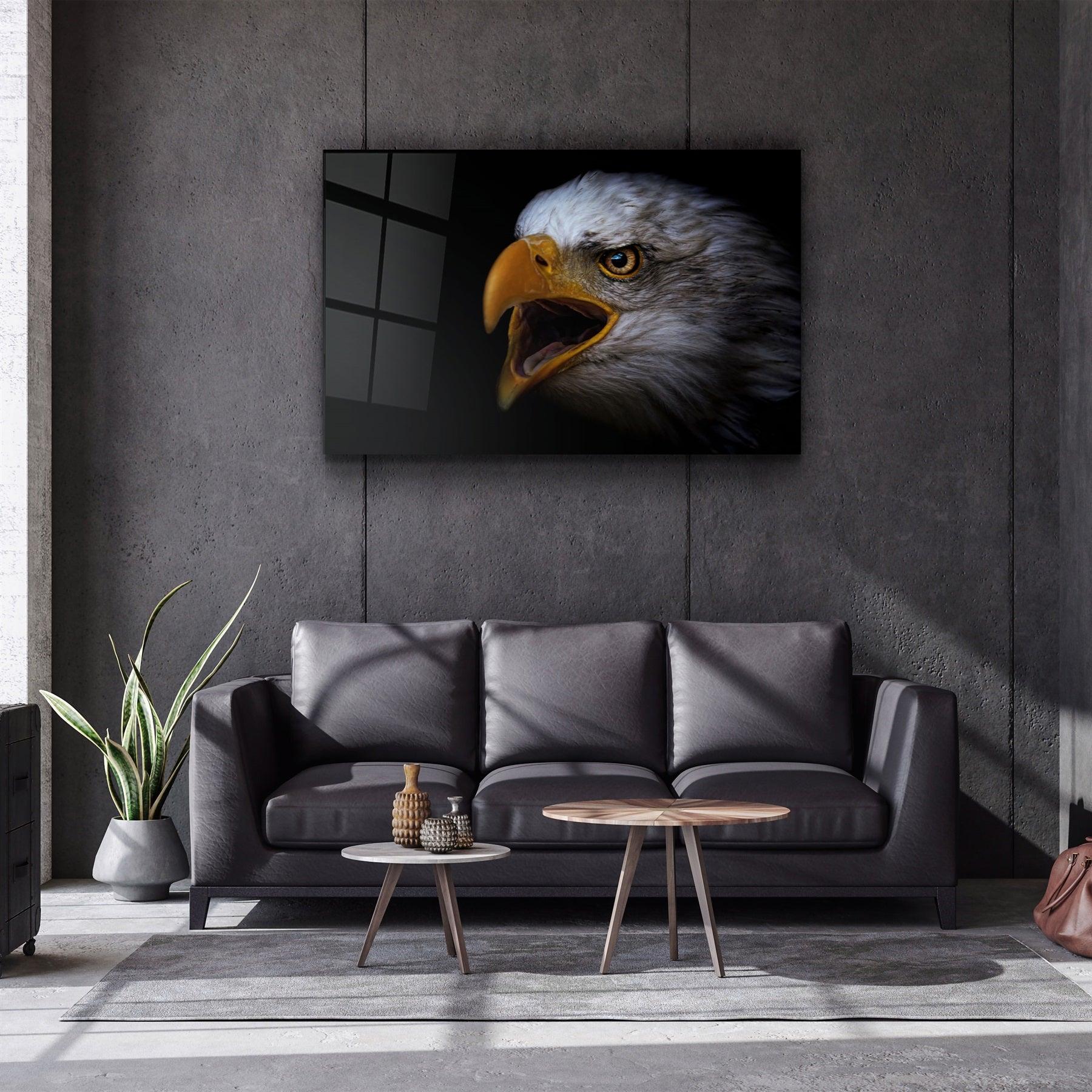 ・"Eagle Scream"・Glass Wall Art