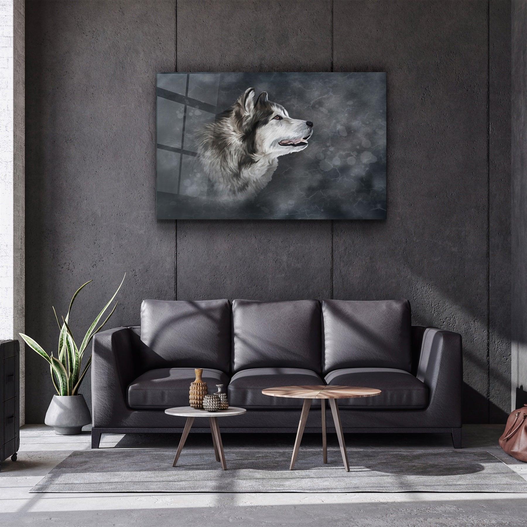 ・"Wolf 2"・Glass Wall Art