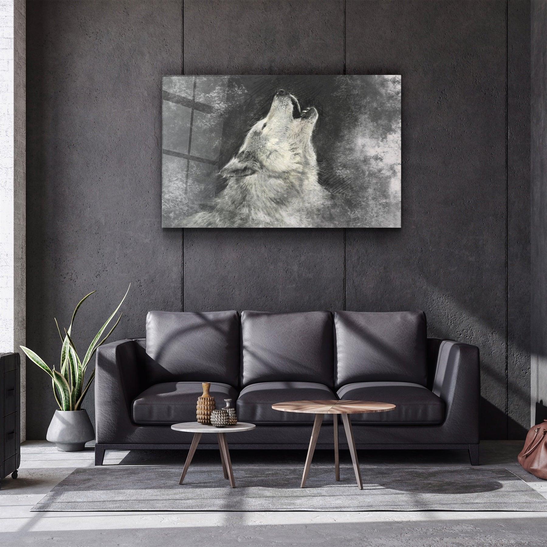 ・"Wolf 5"・Glass Wall Art