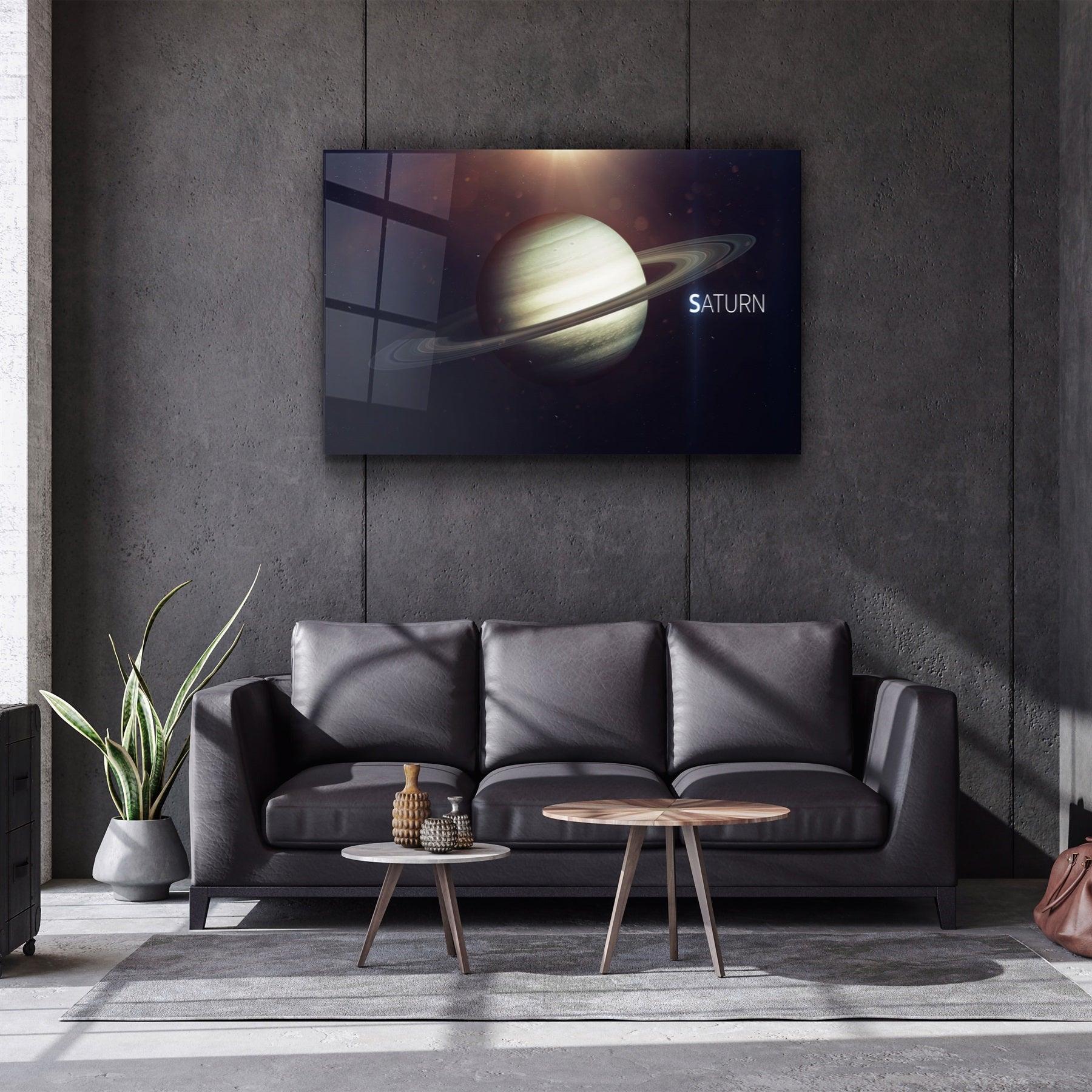 ・"Saturn"・Glass Wall Art