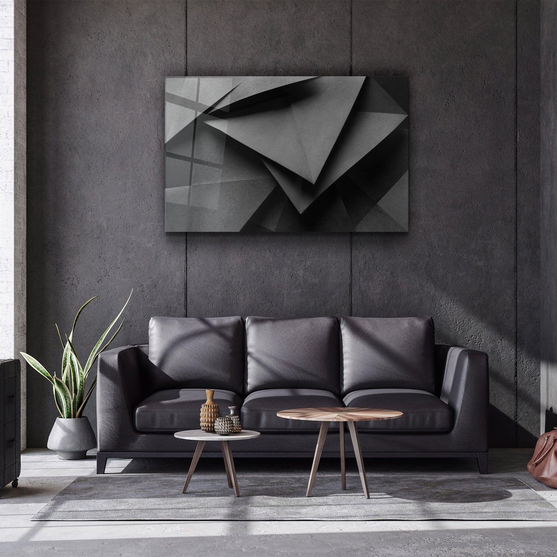 ・"Black Paper"・Glass Wall Art