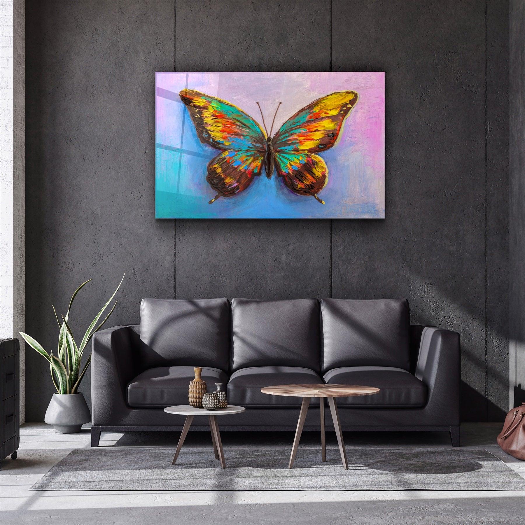 ・"Butterfly 4"・Glass Wall Art