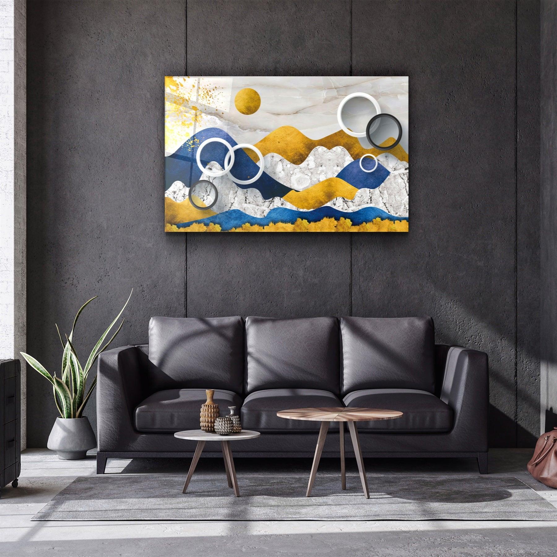 ・"Abstract Landscape"・Glass Wall Art