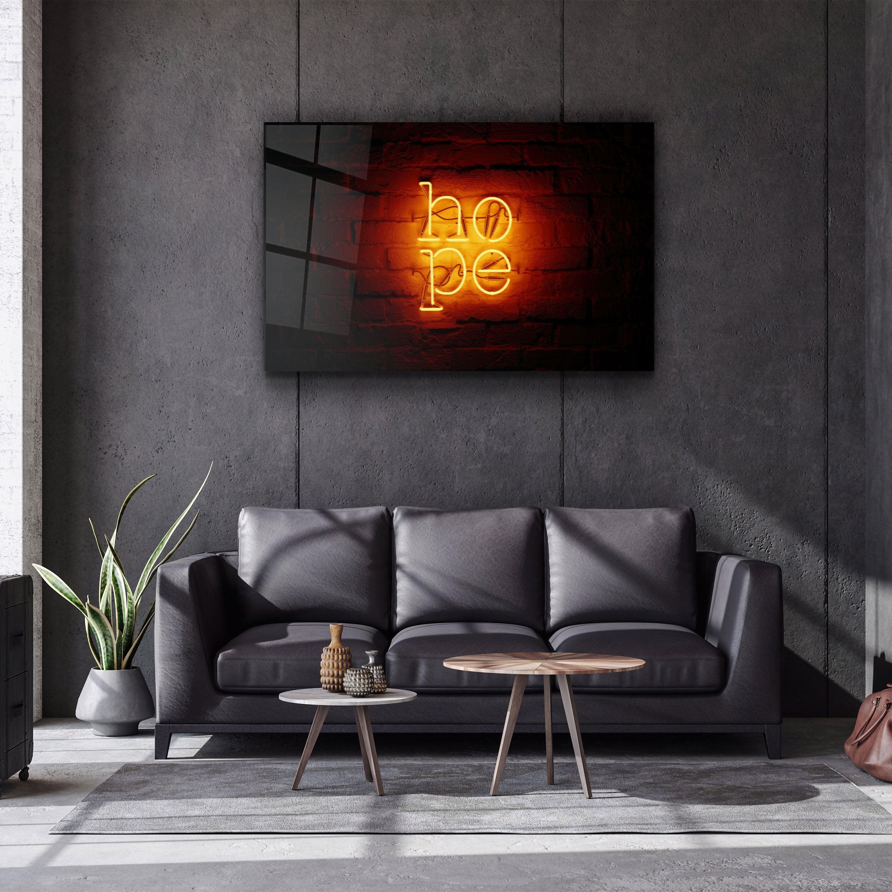 ・"Hope"・Glass Wall Art