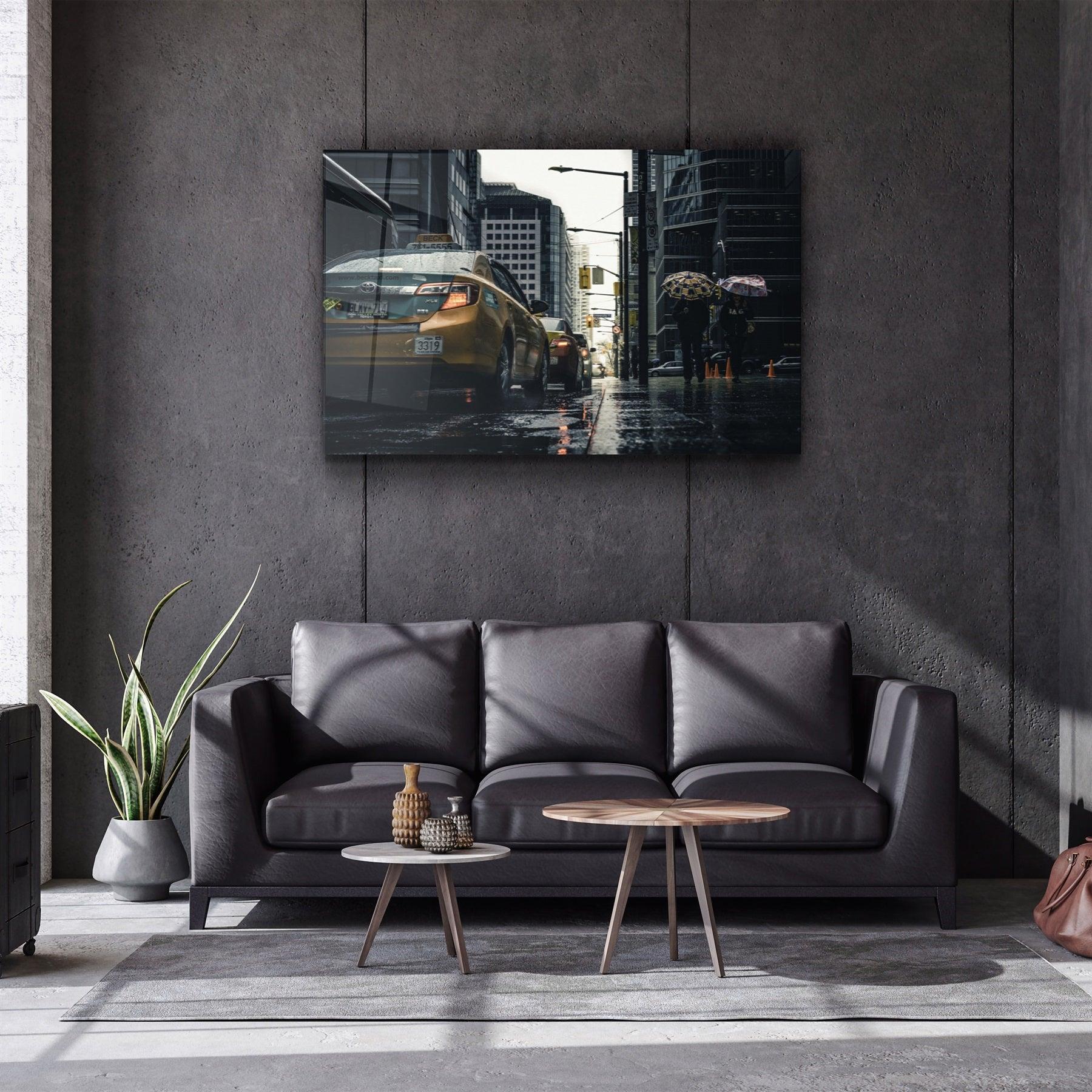 ・"Rainy City"・Glass Wall Art