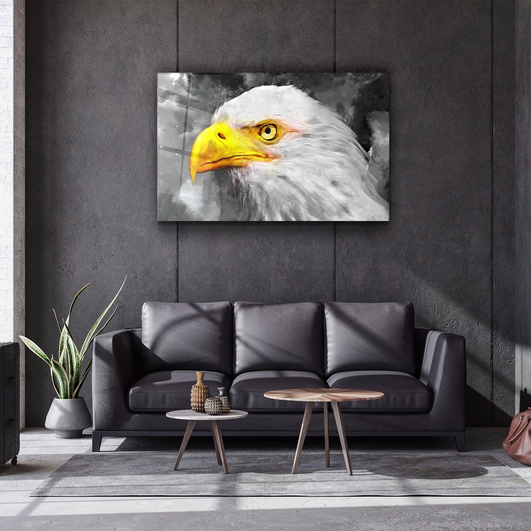 ・"Mountain Eagle"・Glass Wall Art