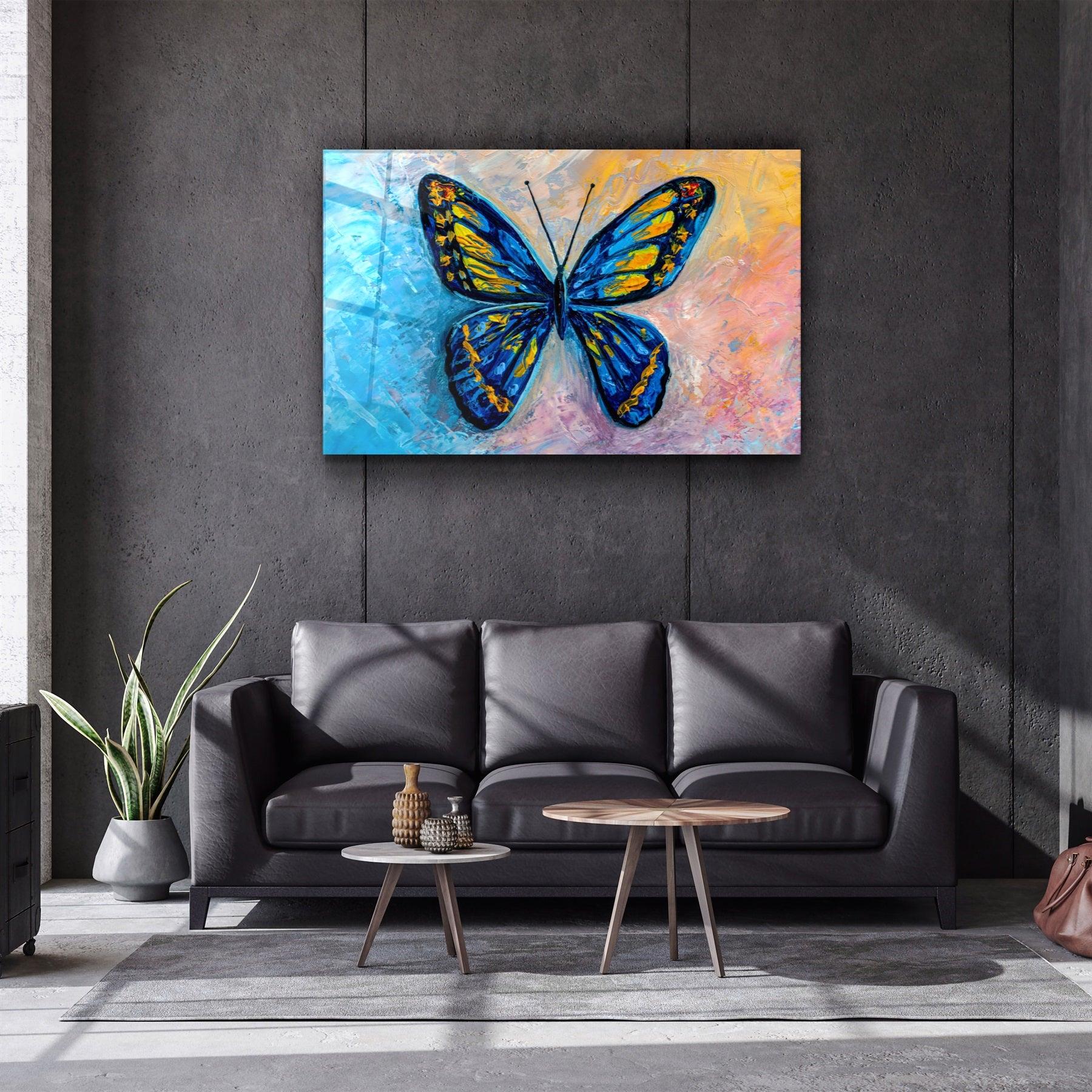 ・"Butterfly 6"・Glass Wall Art