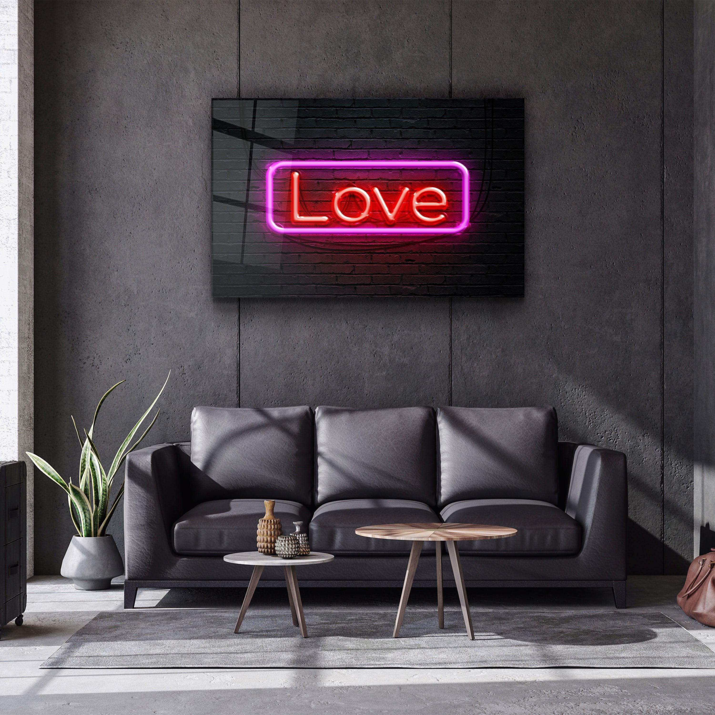 Love Glass Wall Art