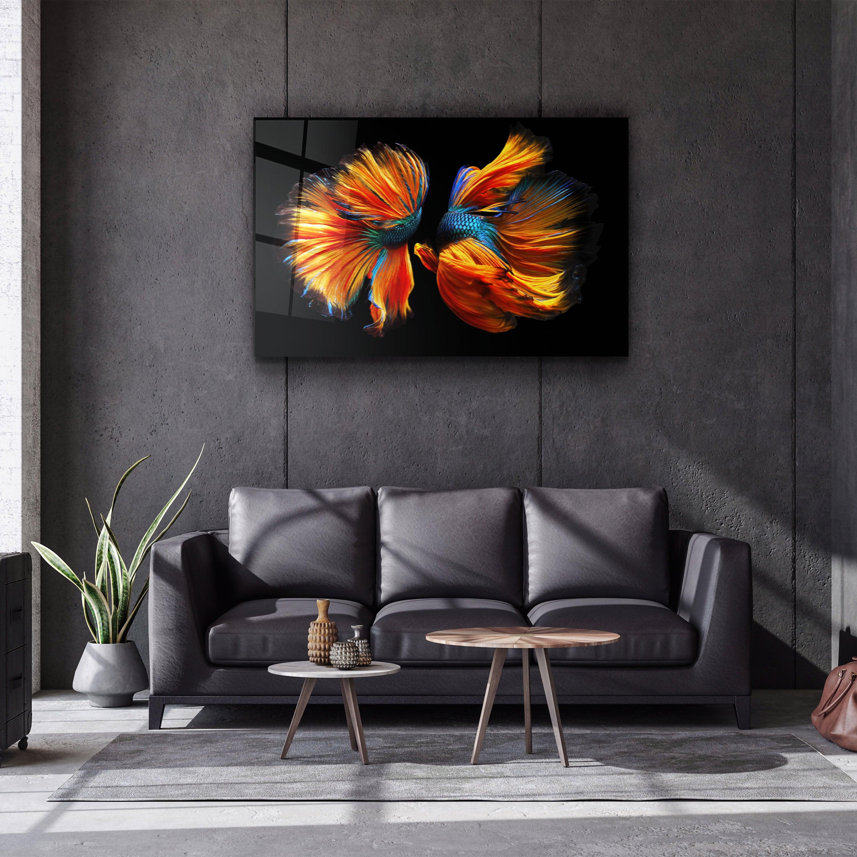 ・"Beta Fishes"・Glass Wall Art