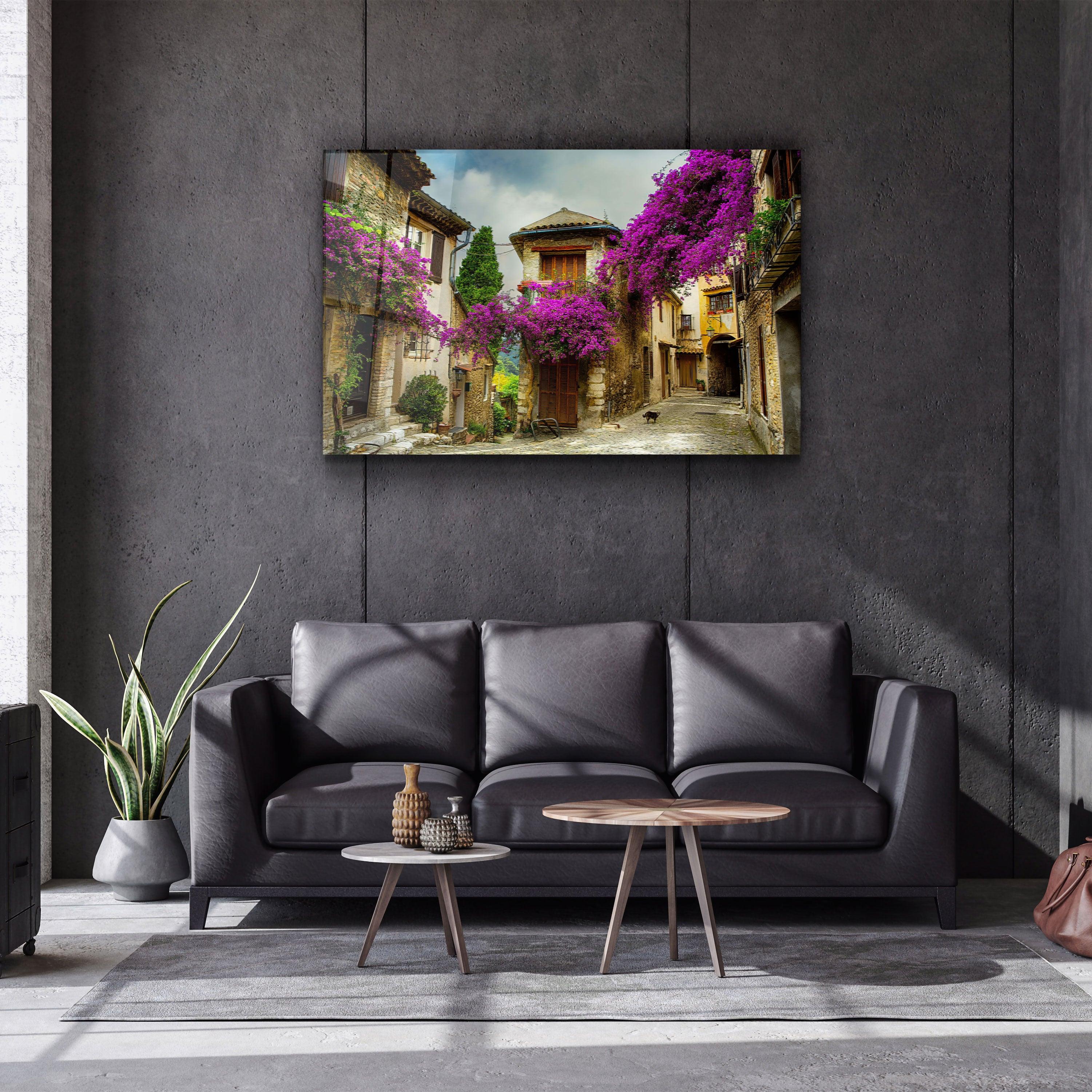 ・"Old Village in Aegean"・Glass Wall Art