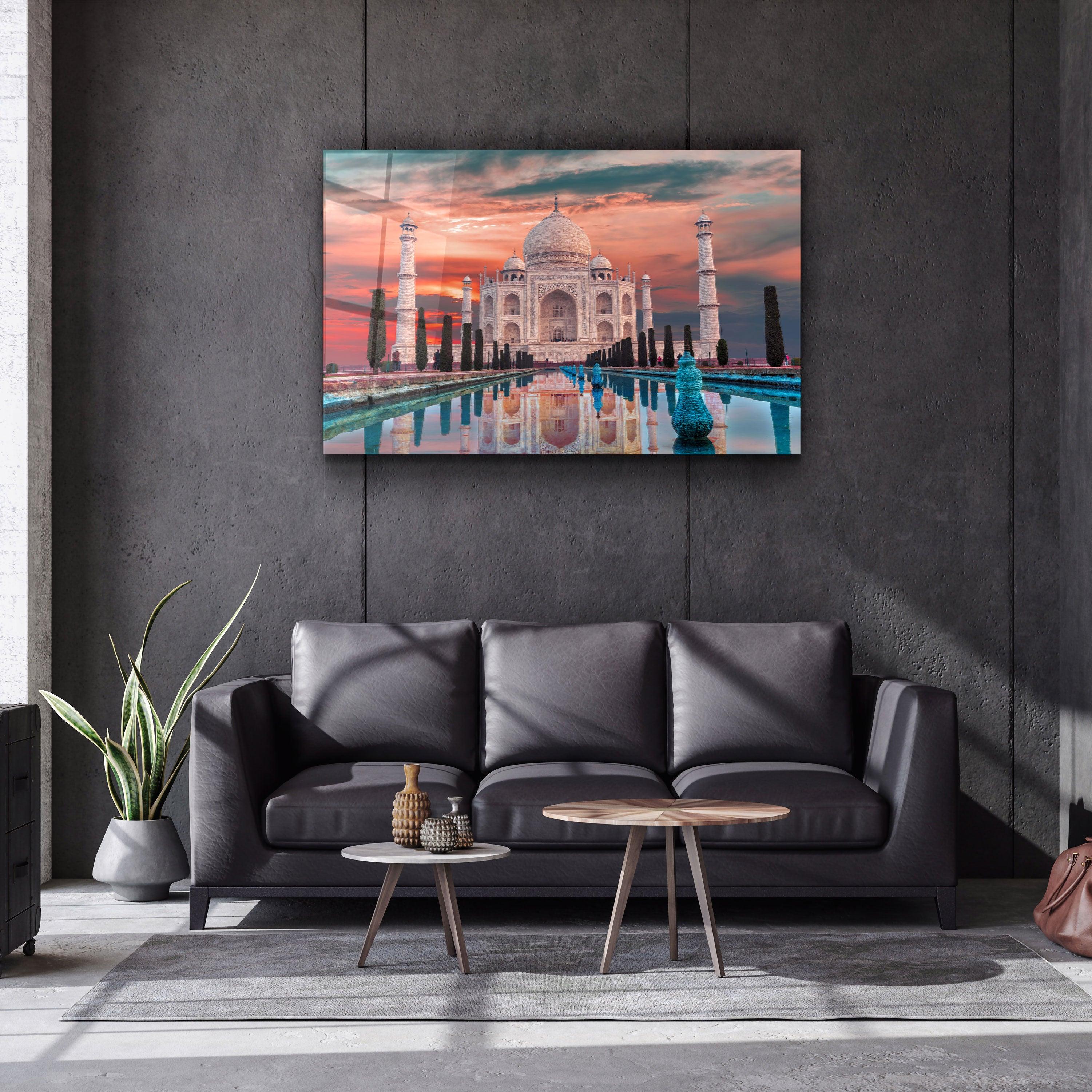 ・"Taj Mahal- India"・Glass Wall Art