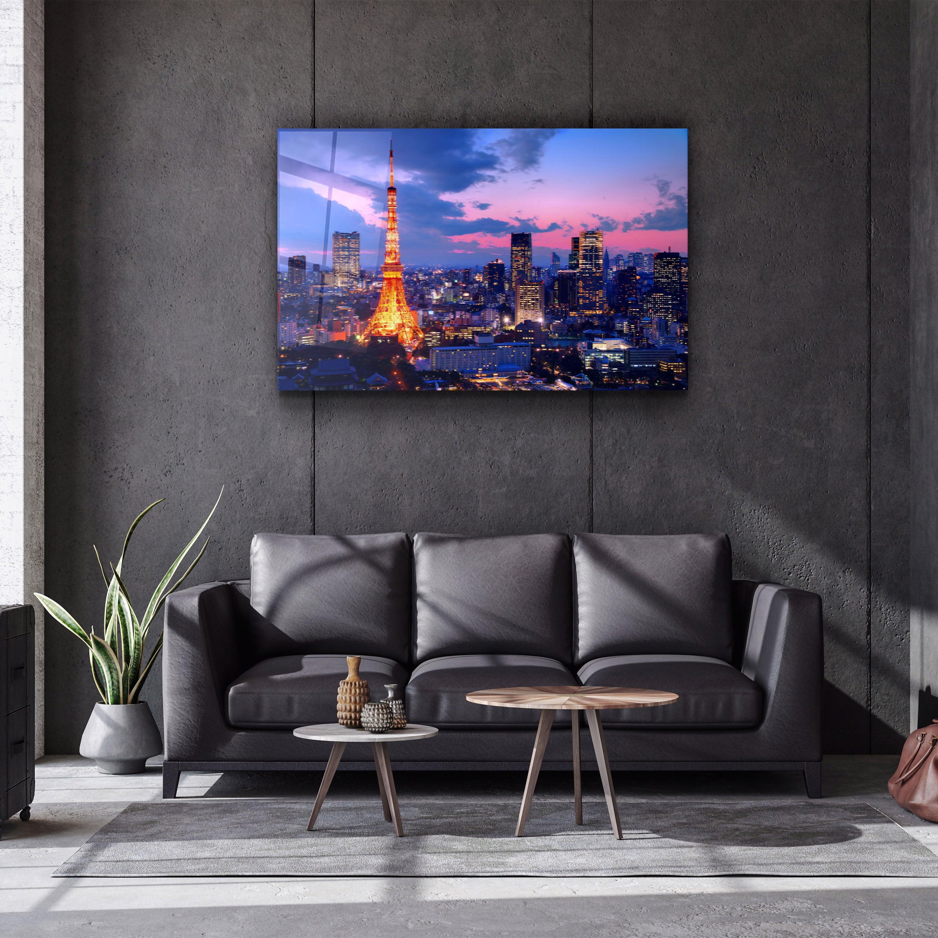 ・"Tokyo Skyline"・Glass Wall Art