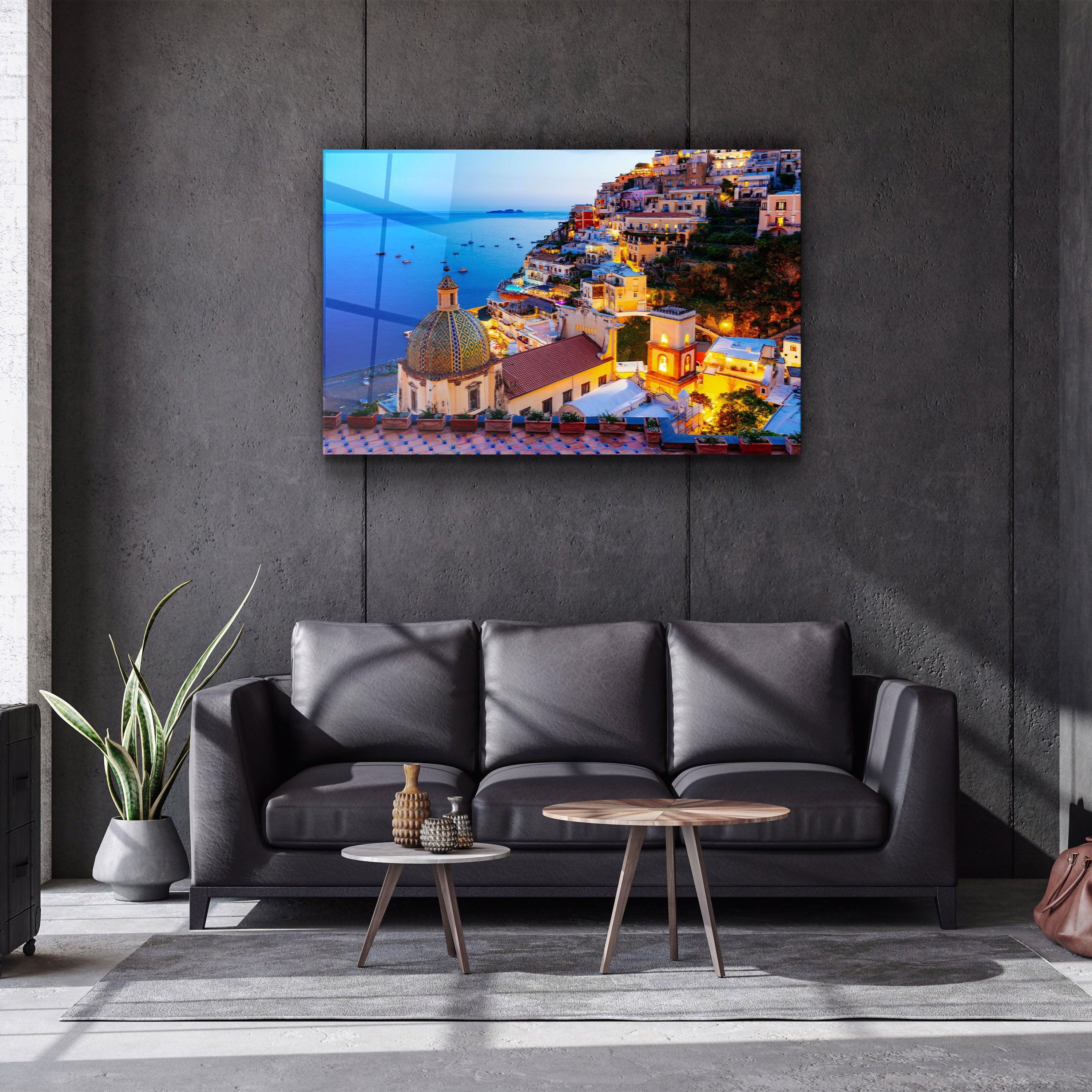 ・"Positano, Amalfi Coast, Campania, Sorrento, Italy"・Glass Wall Art