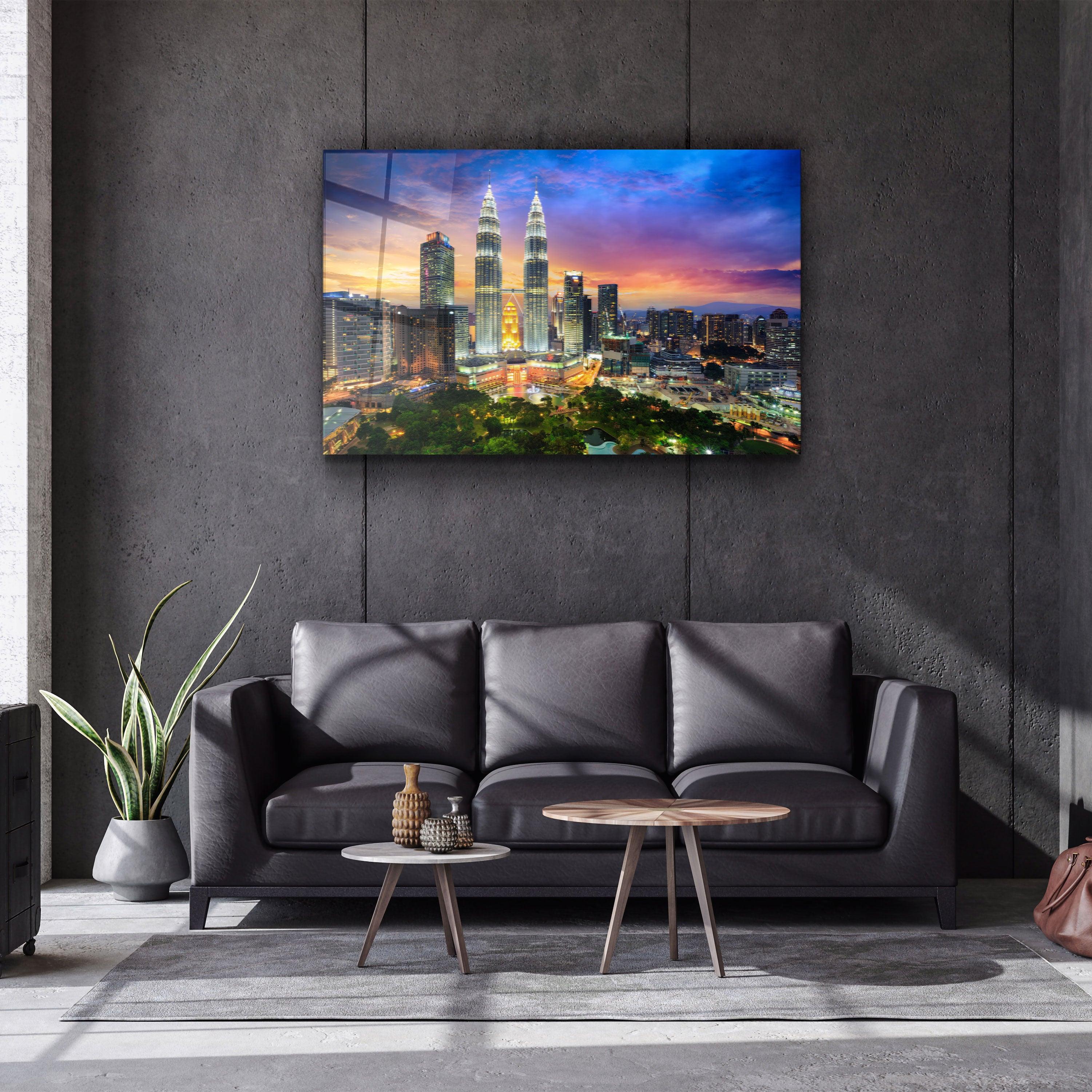 ・"Kuala Lumpur - Malaysia"・Glass Wall Art