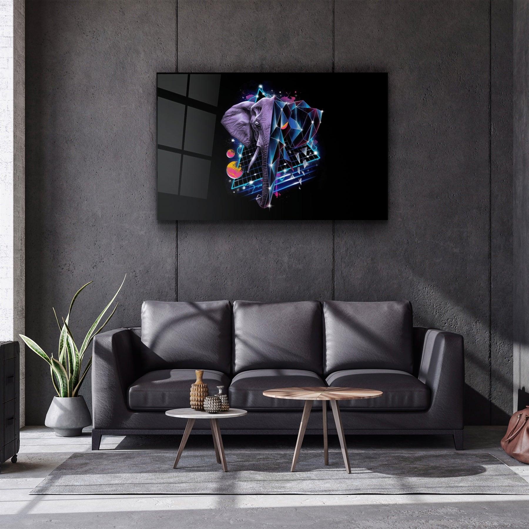 ・"Elephant Neo"・Glass Wall Art