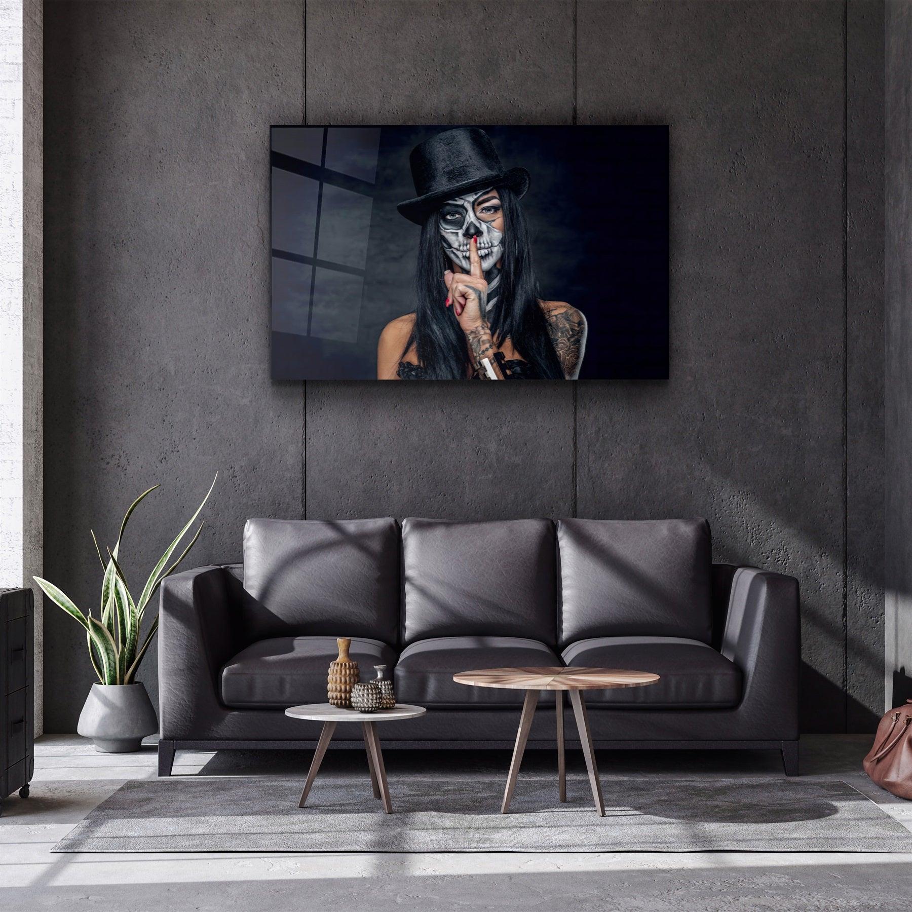 ・"Shush 2"・Glass Wall Art