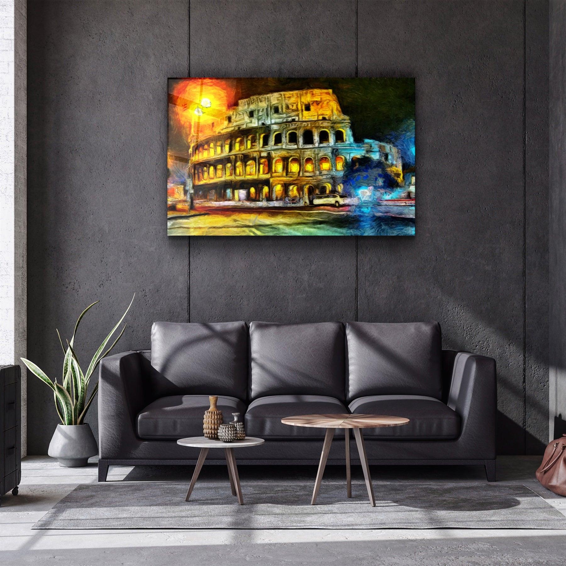 ・"Rome Colosseum"・Glass Wall Art