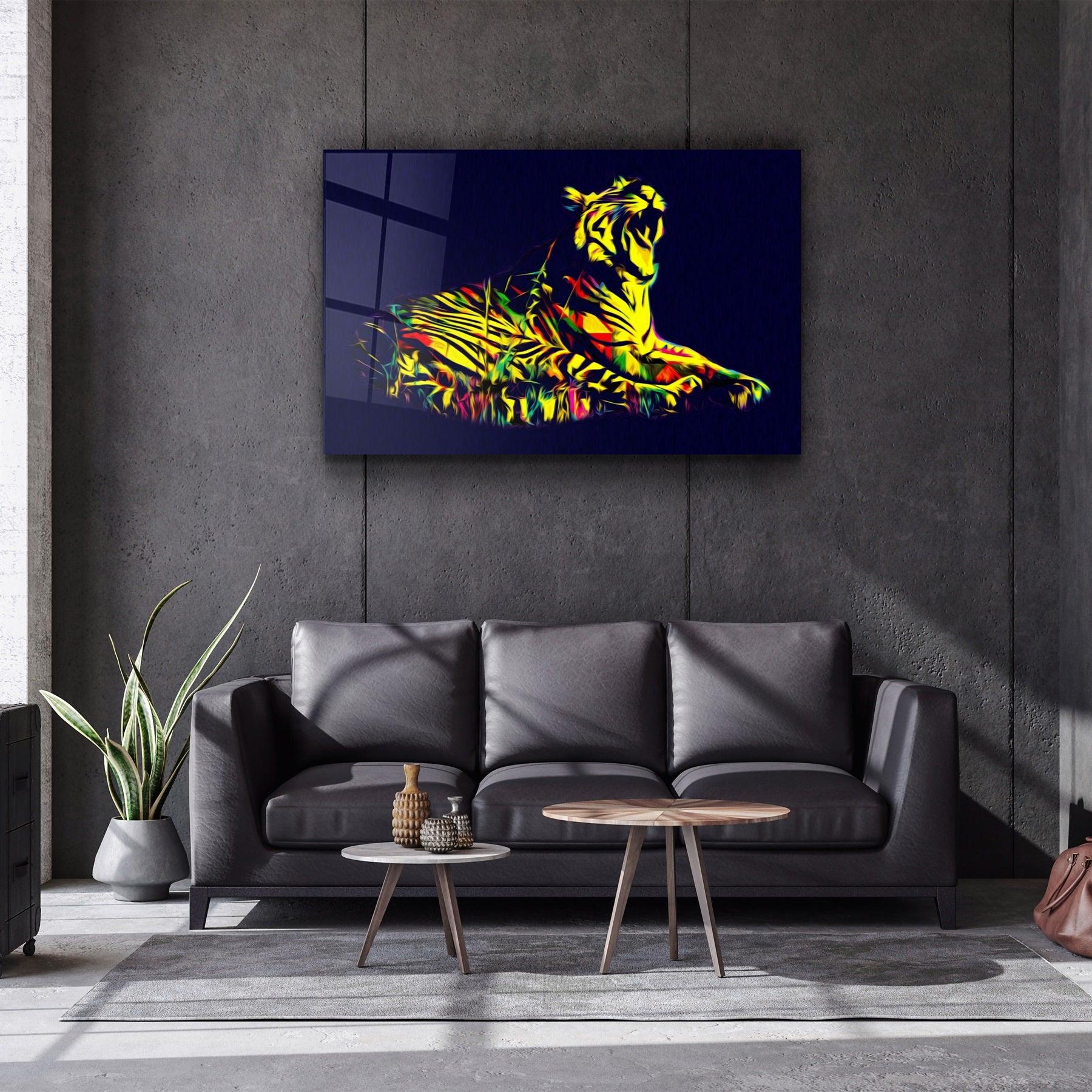 ・"Colormix Tiger 2"・Glass Wall Art