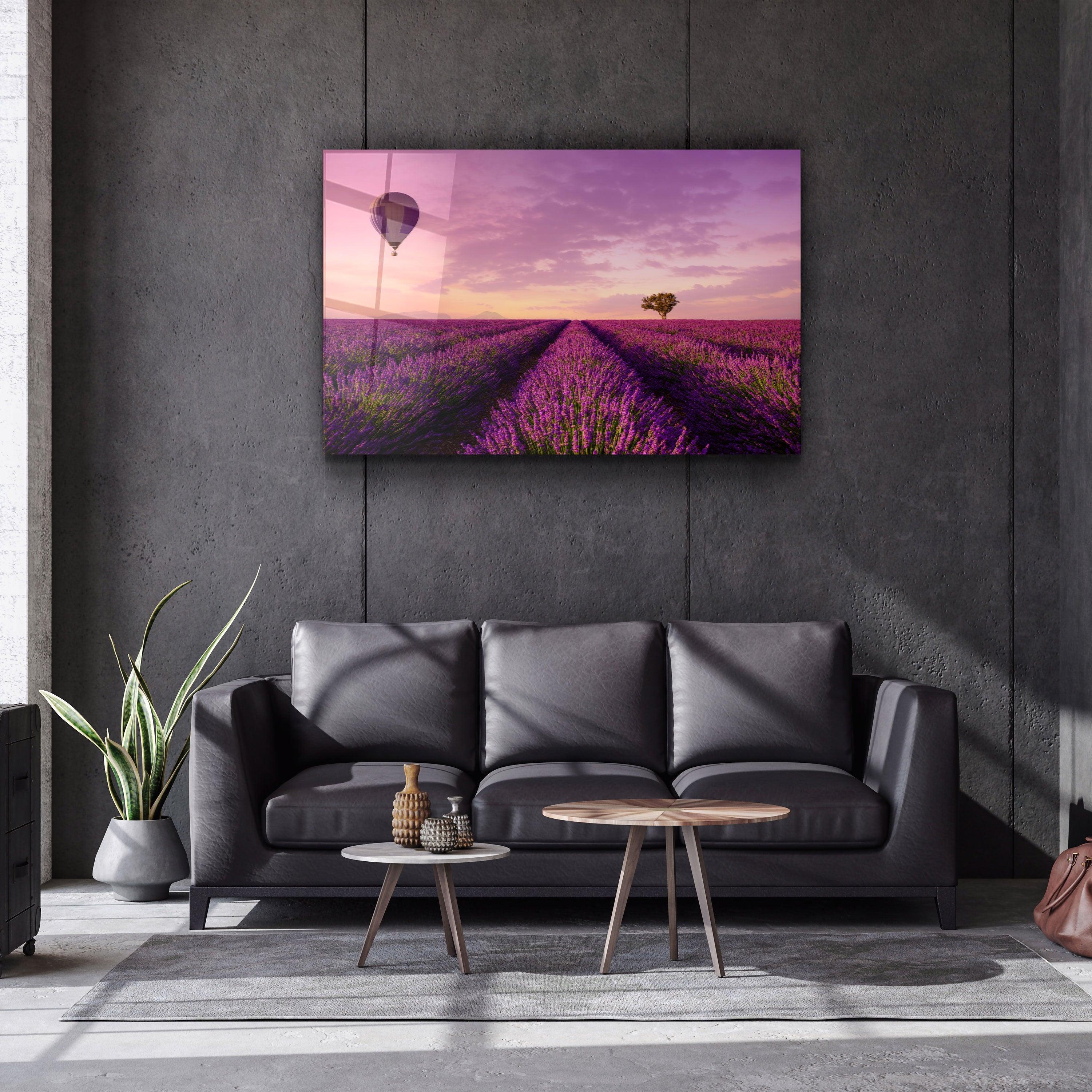 ・"Purple Sky"・Glass Wall Art - ArtDesigna Glass Printing Wall Art