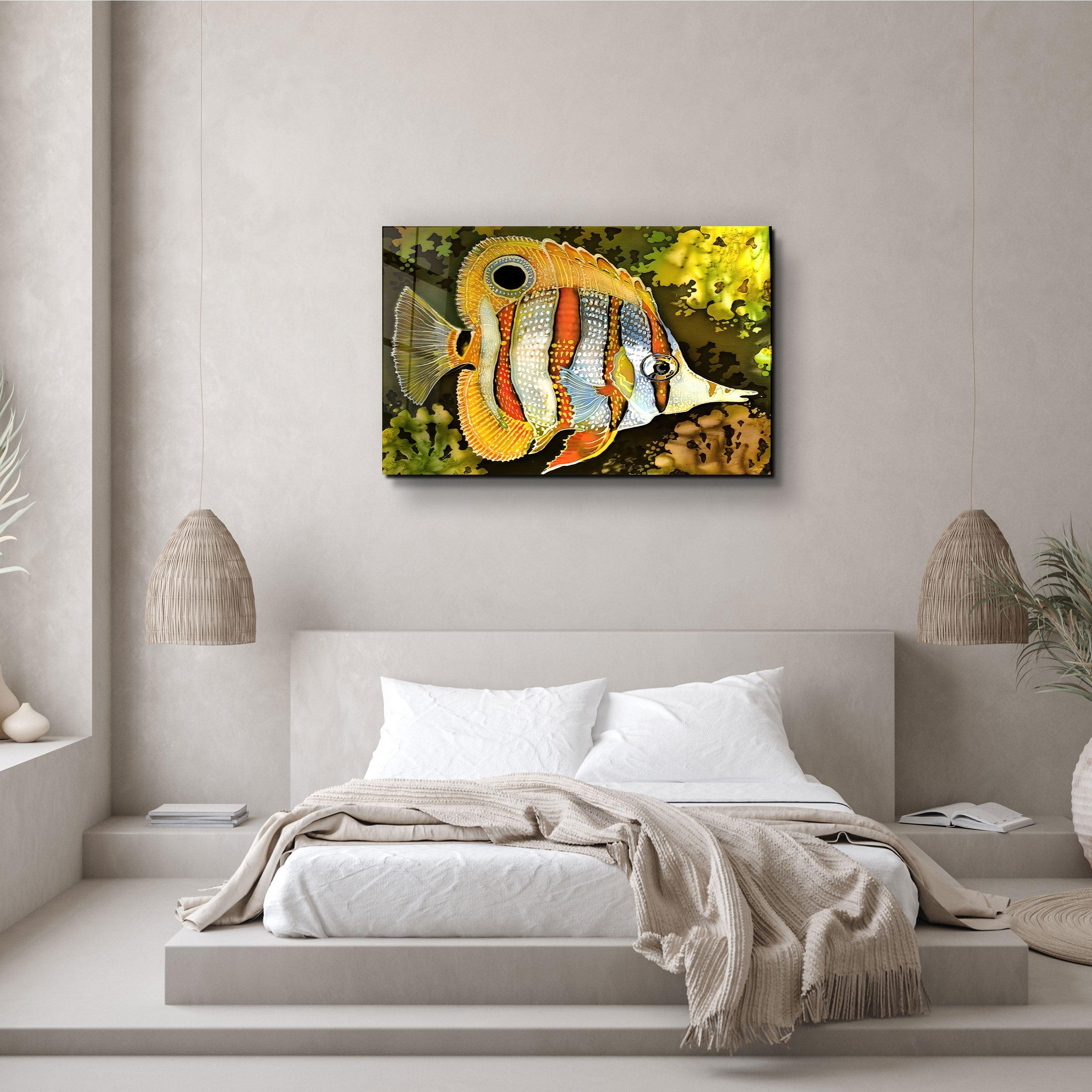 ・"Batik Fish"・Glass Wall Art - ArtDesigna Glass Printing Wall Art