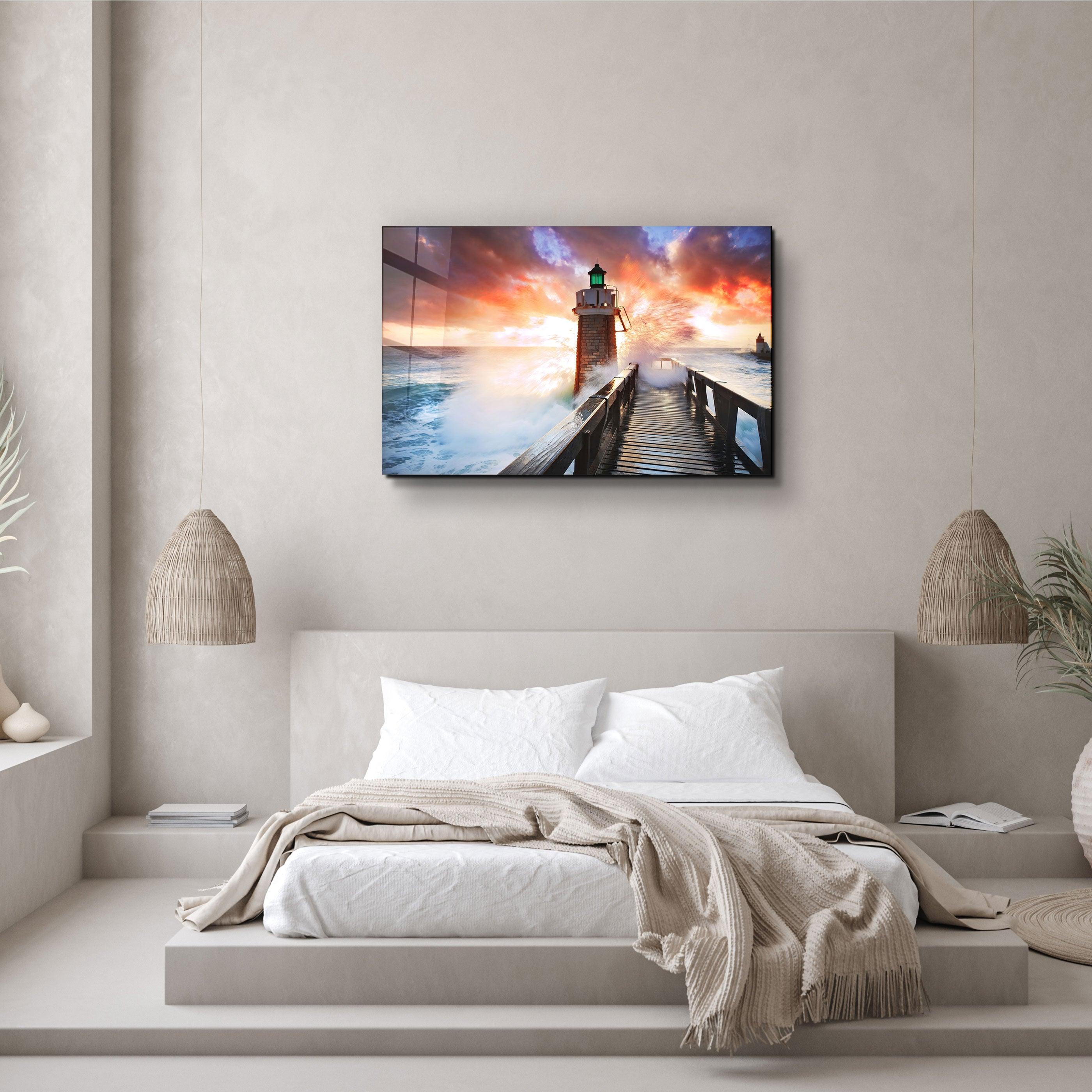・"Stormy Sea"・Glass Wall Art - ArtDesigna Glass Printing Wall Art