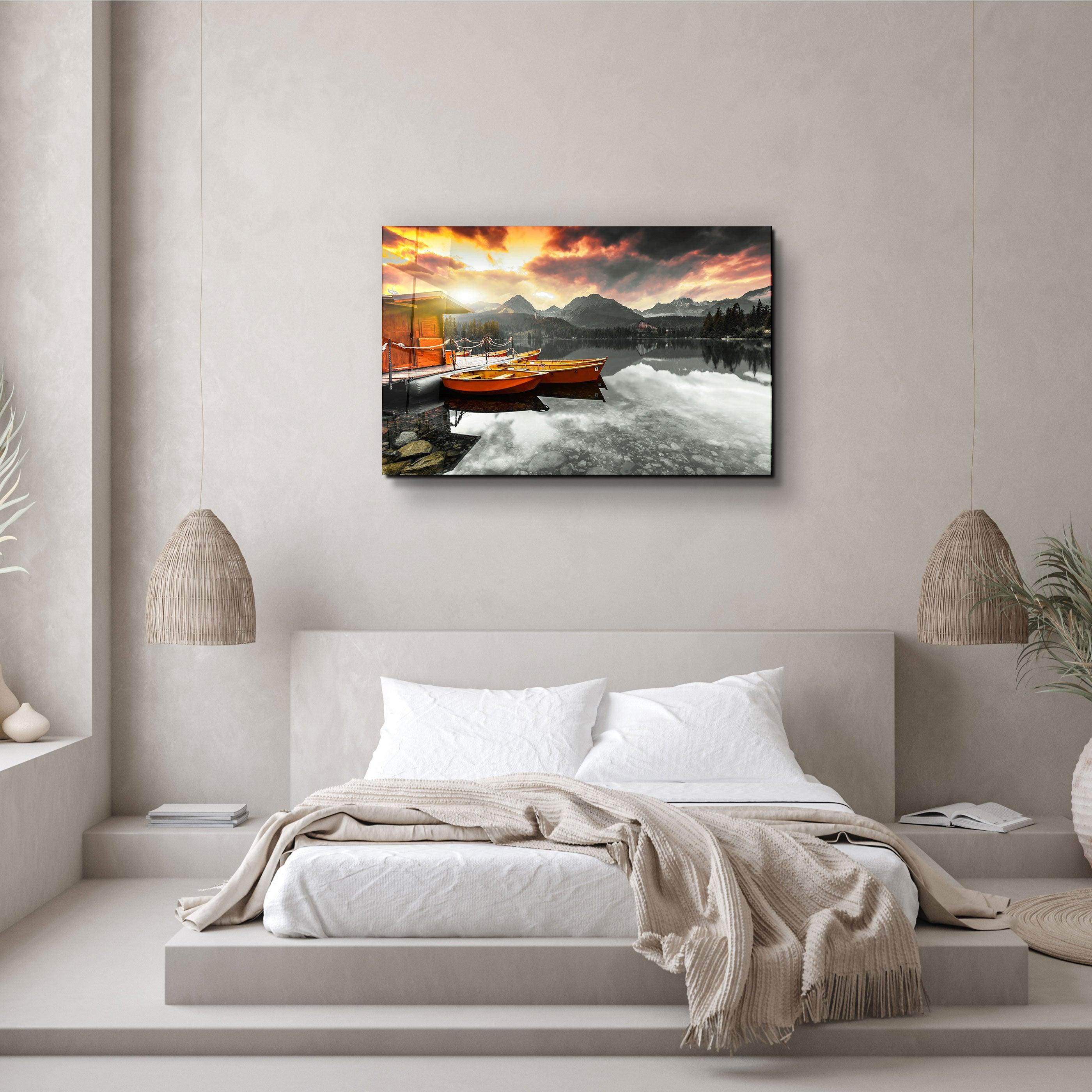 ・"Calm Lake V2"・Glass Wall Art - ArtDesigna Glass Printing Wall Art