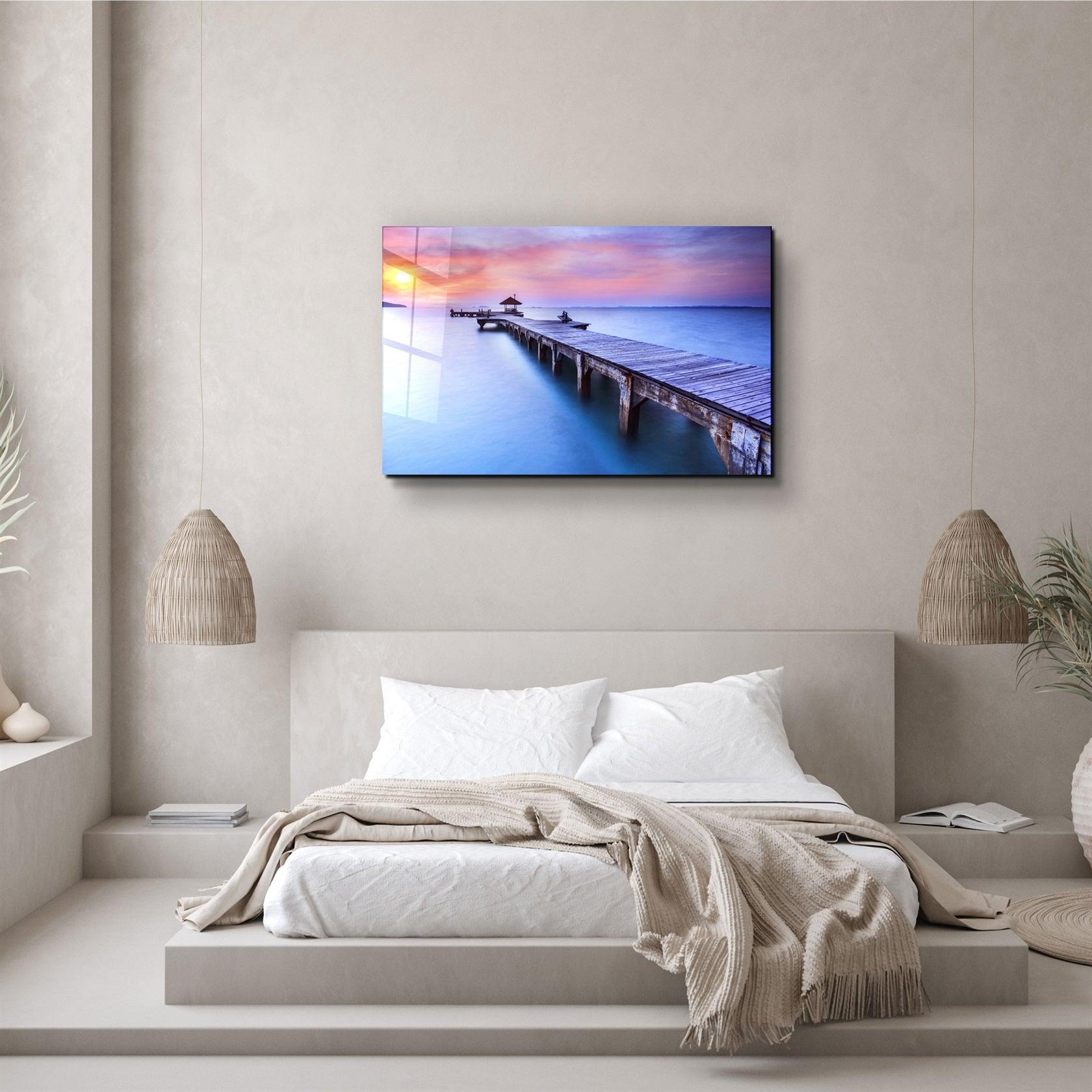 ・"Pier 3"・Glass Wall Art