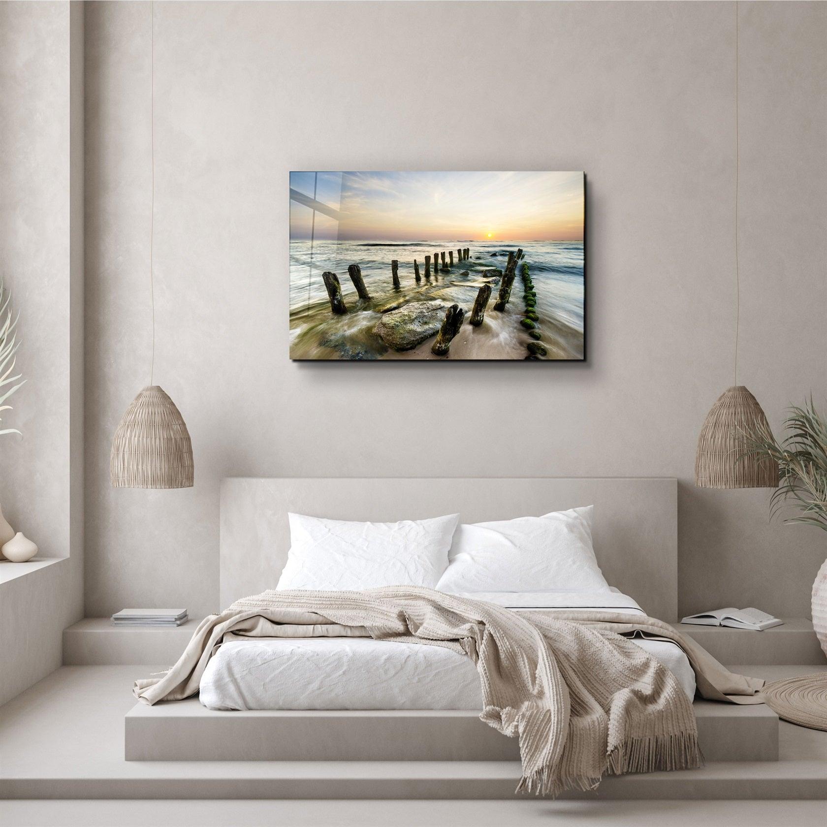 ・"Pier Ruin"・Glass Wall Art