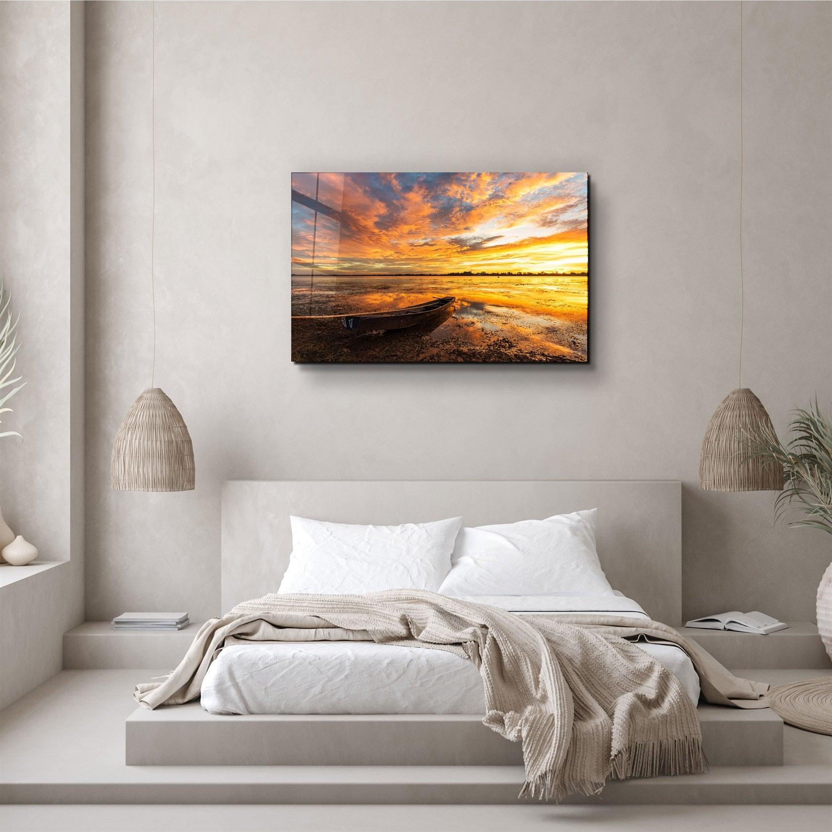 ・"Lake"・Glass Wall Art