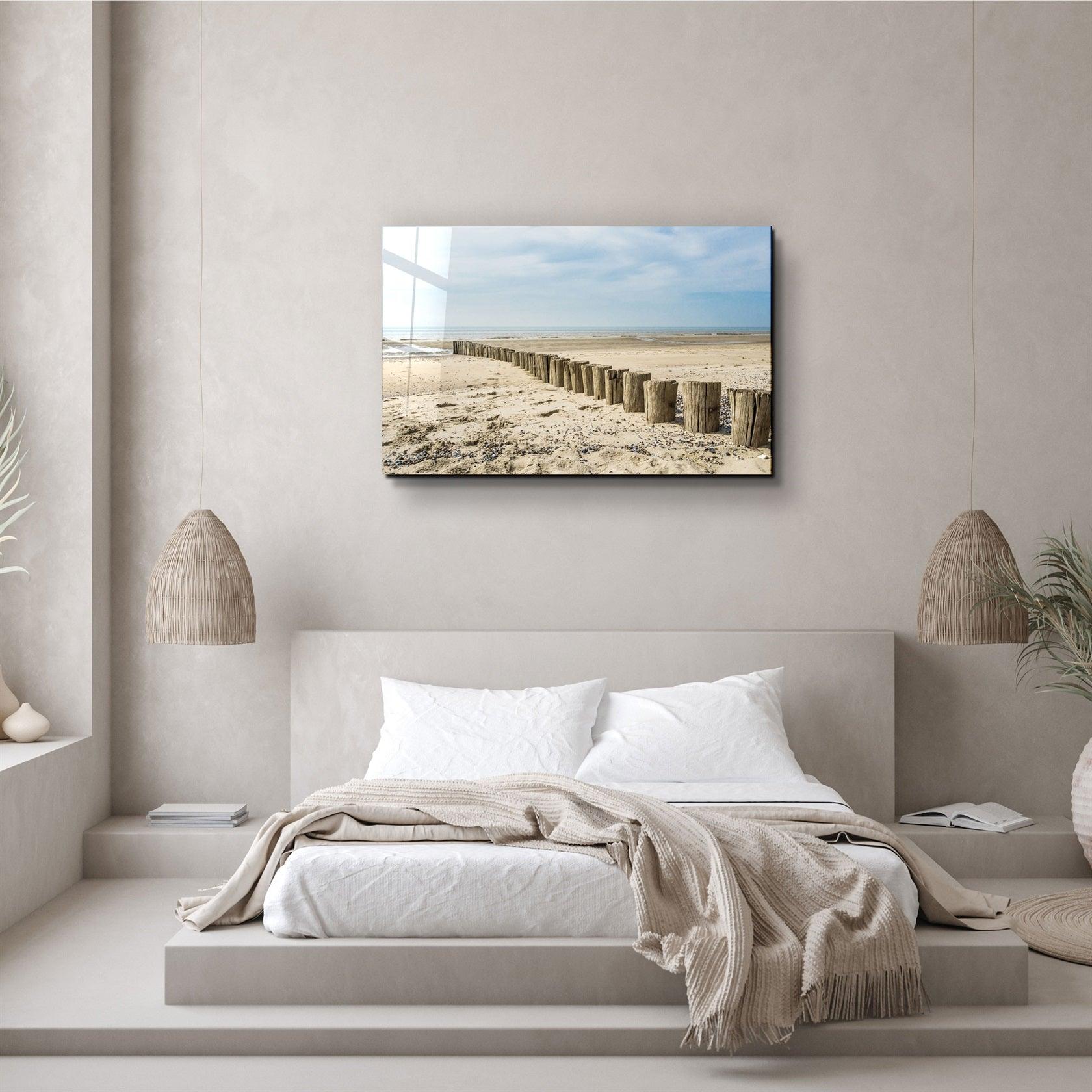 ・"Silent Beach"・Glass Wall Art