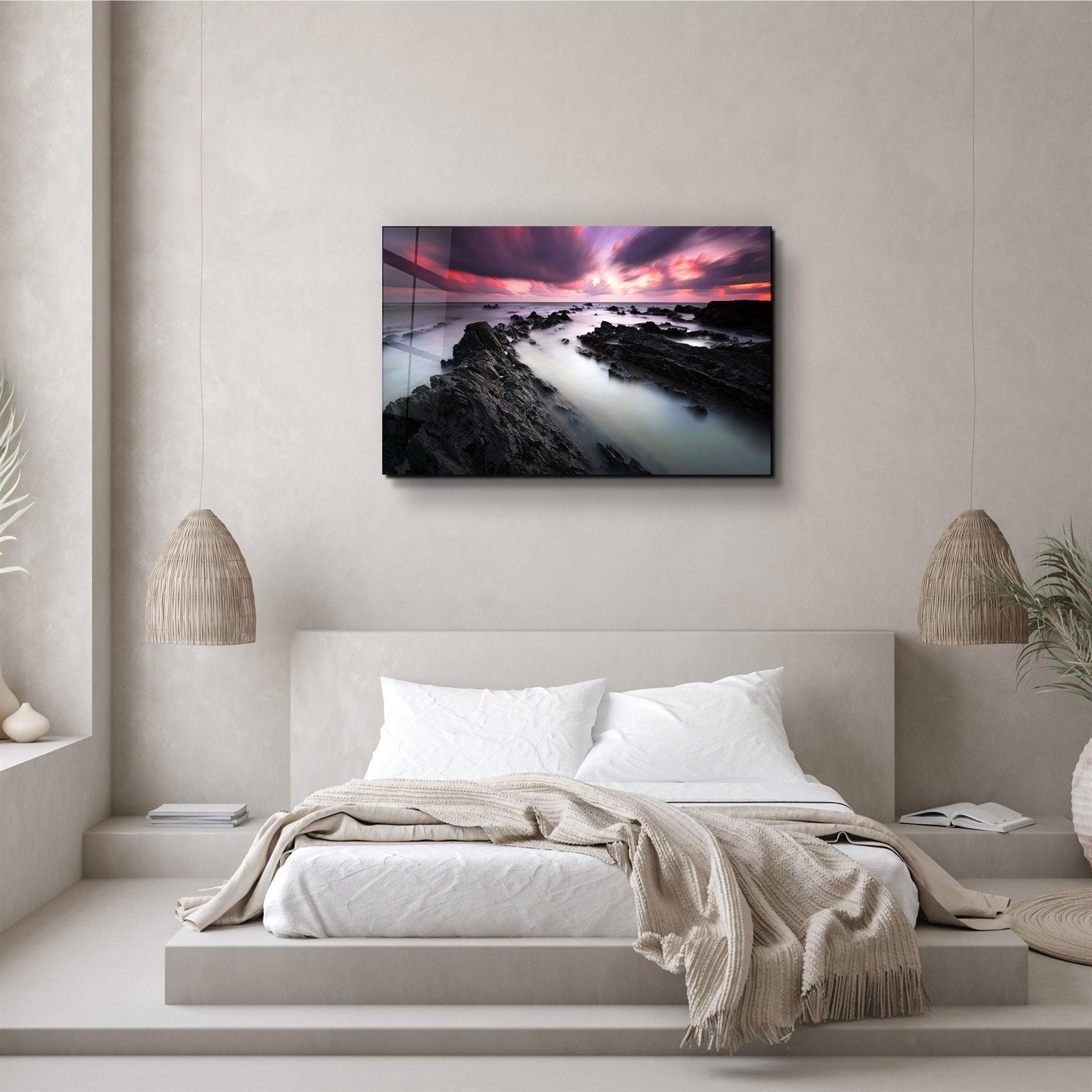 ・"Sunset Landscape"・Glass Wall Art