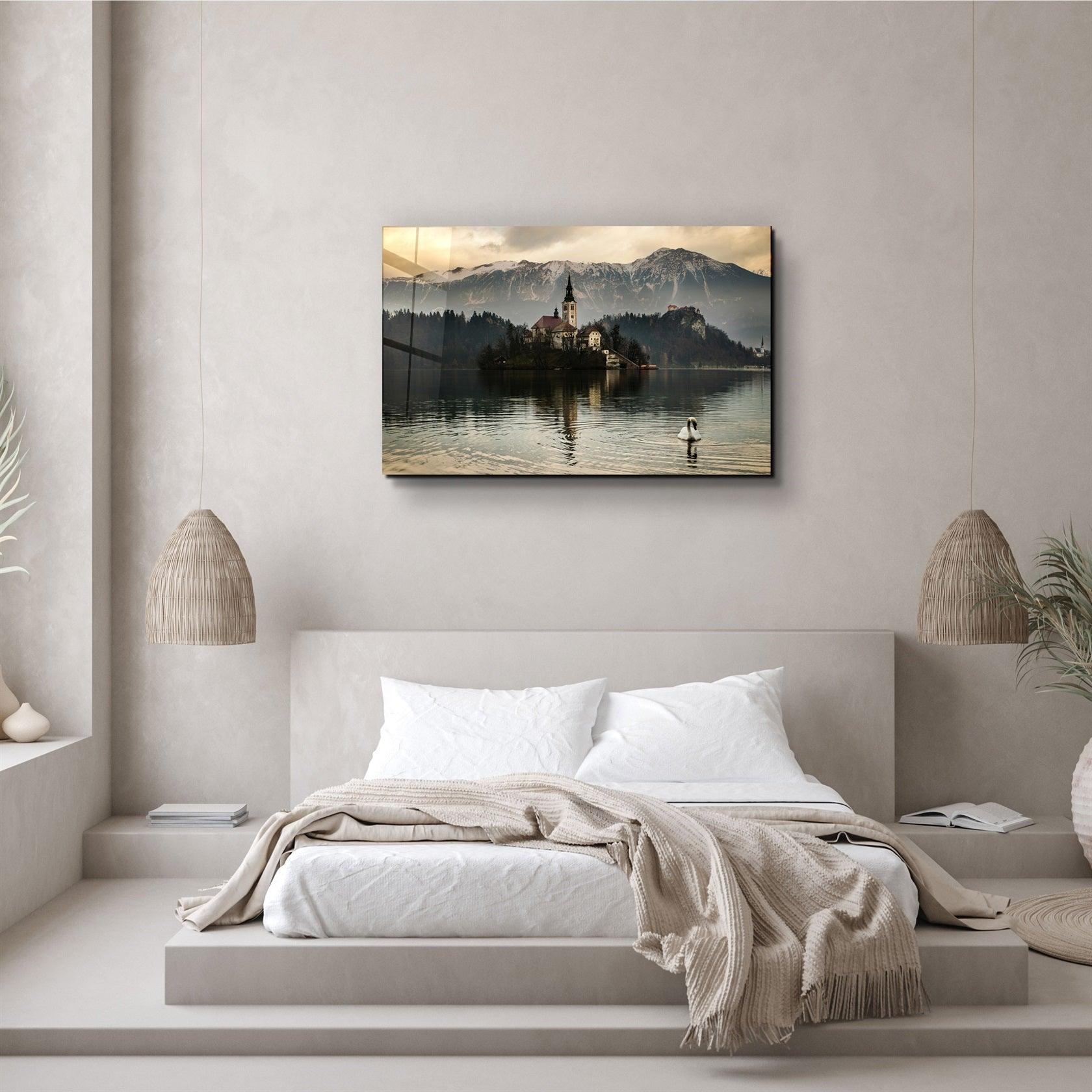・"Lake"・Glass Wall Art