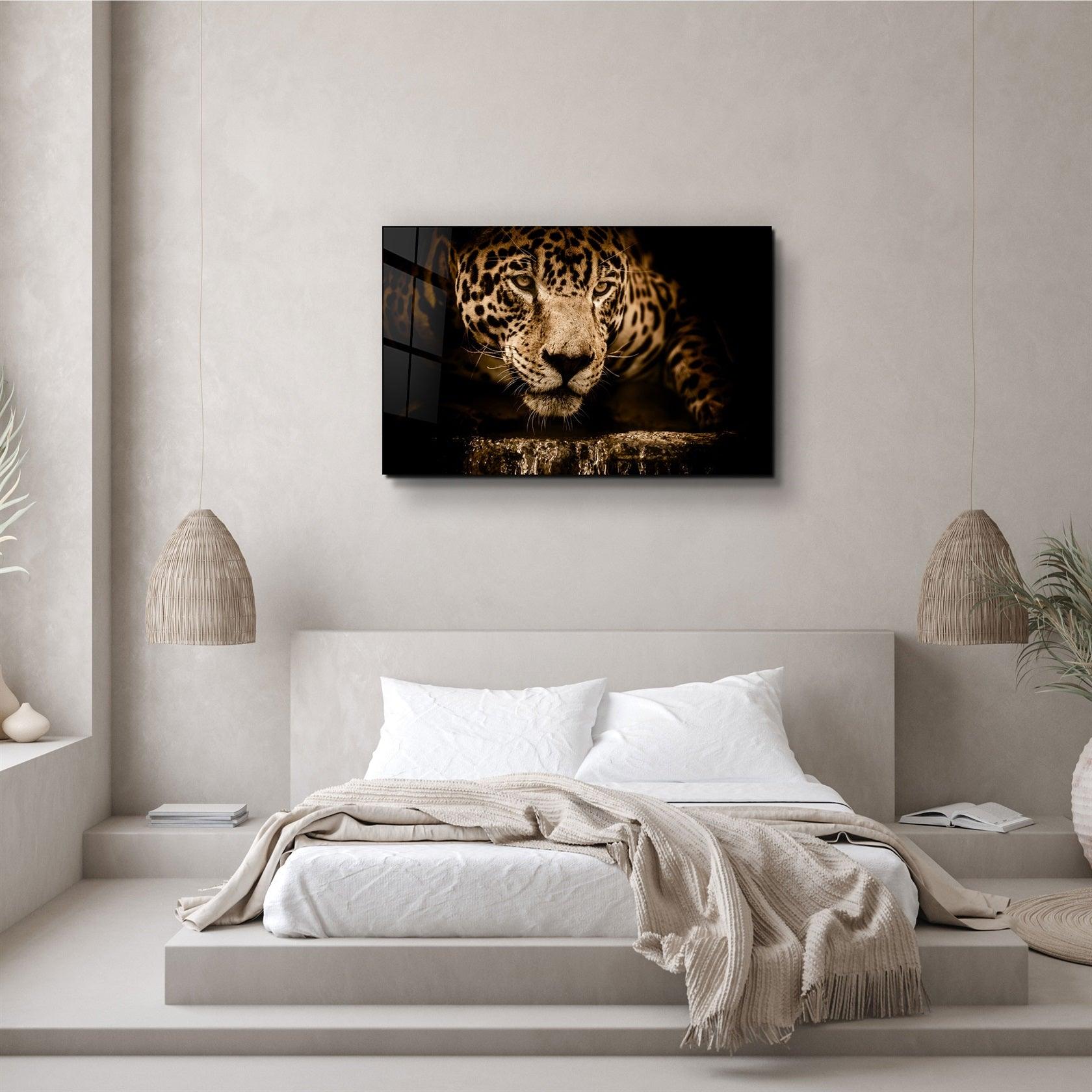 ・"Leopard"・Glass Wall Art