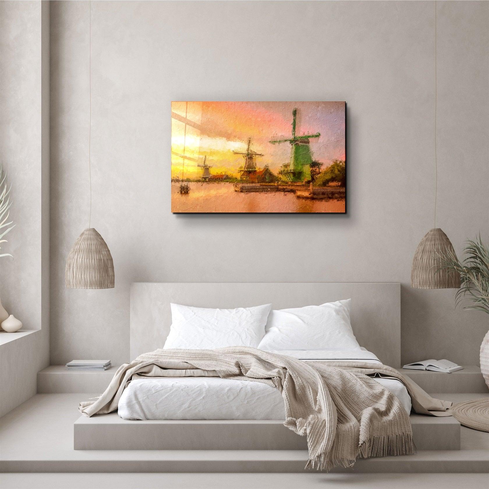 ・"Windmills"・Glass Wall Art