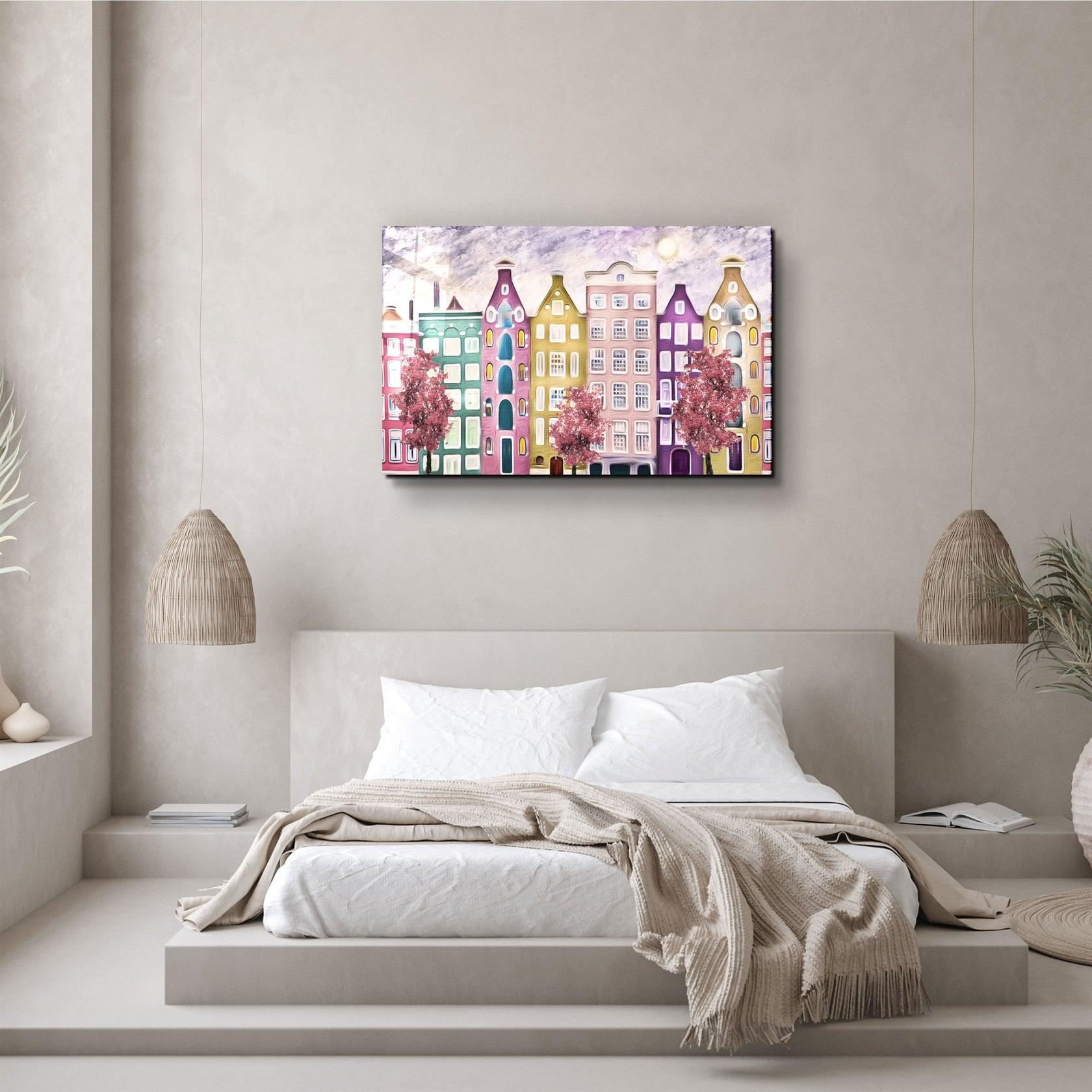 ・"Abstract City"・Glass Wall Art