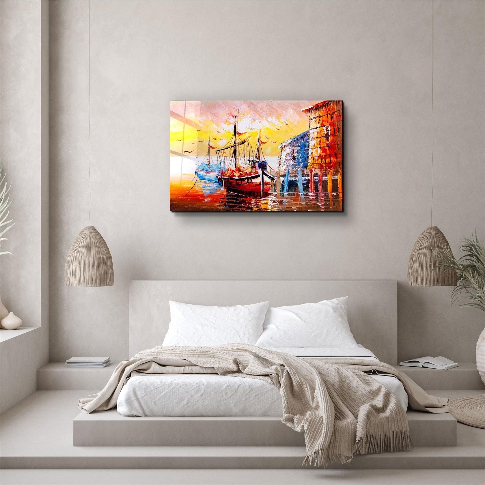 ・"The Boat Painting"・Glass Wall Art