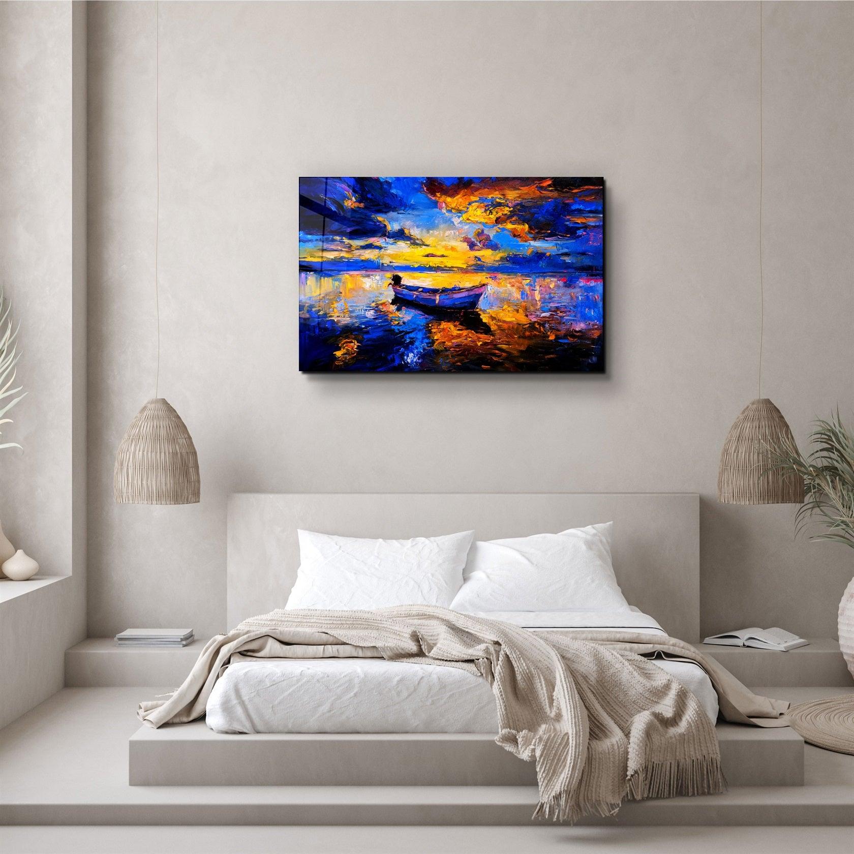 ・"The Boat Painting 2"・Glass Wall Art
