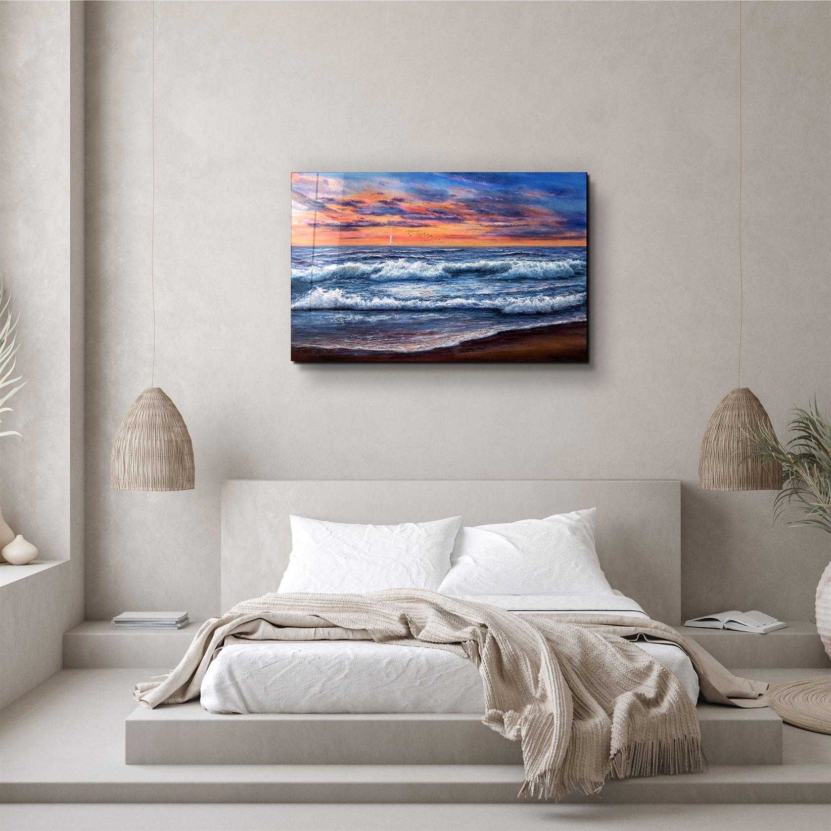 ・"Waves"・Glass Wall Art