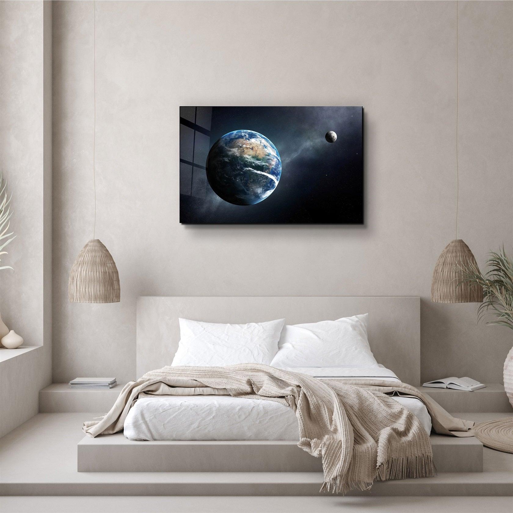 ・"World & Moon"・Glass Wall Art