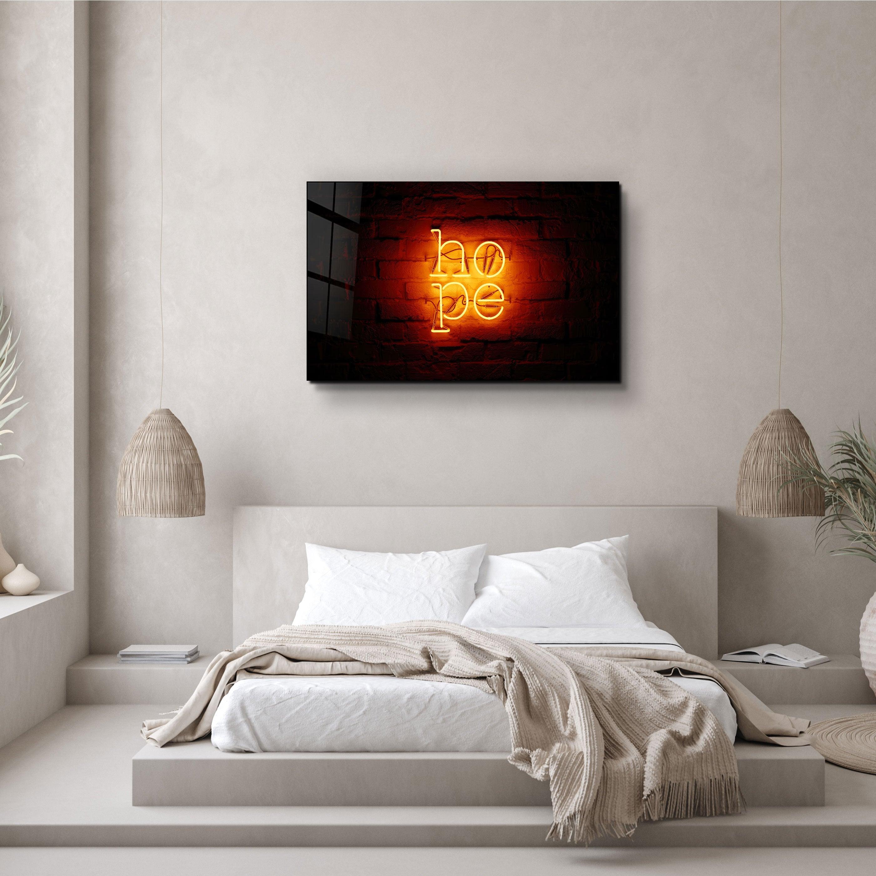 ・"Hope"・Glass Wall Art