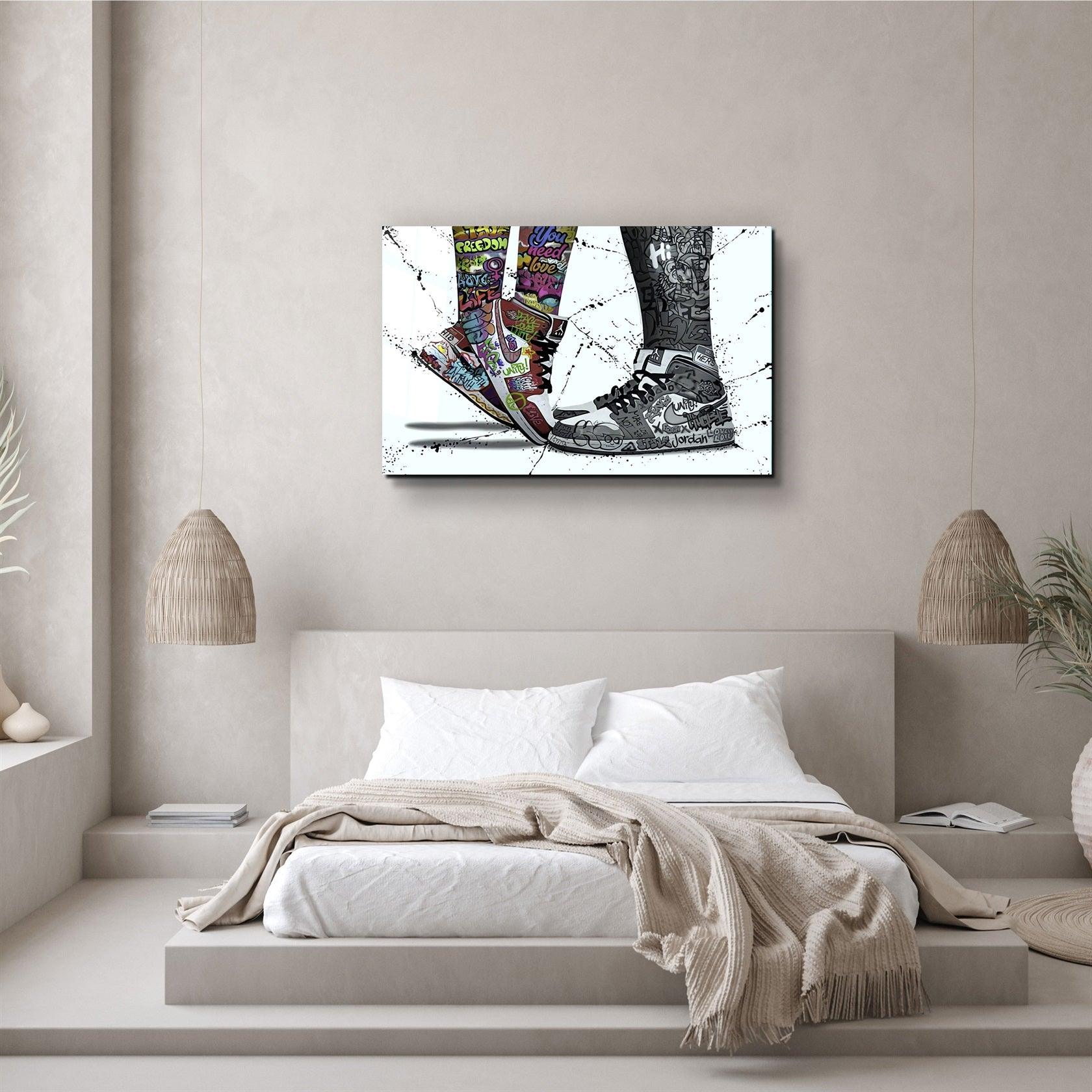 "Street Art Footwear V2"・Glass Wall Art