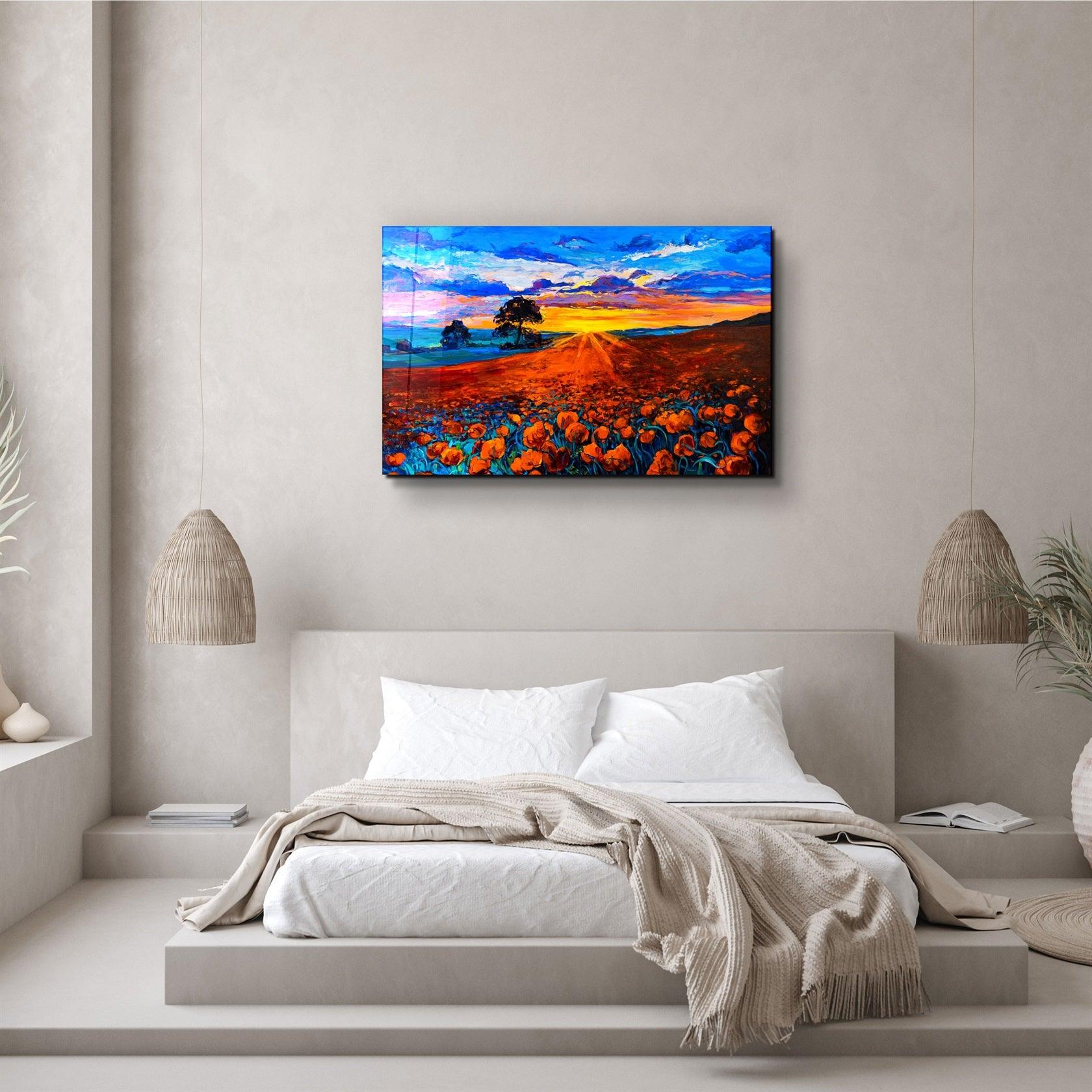 ・"Oil Sunset"・Glass Wall Art