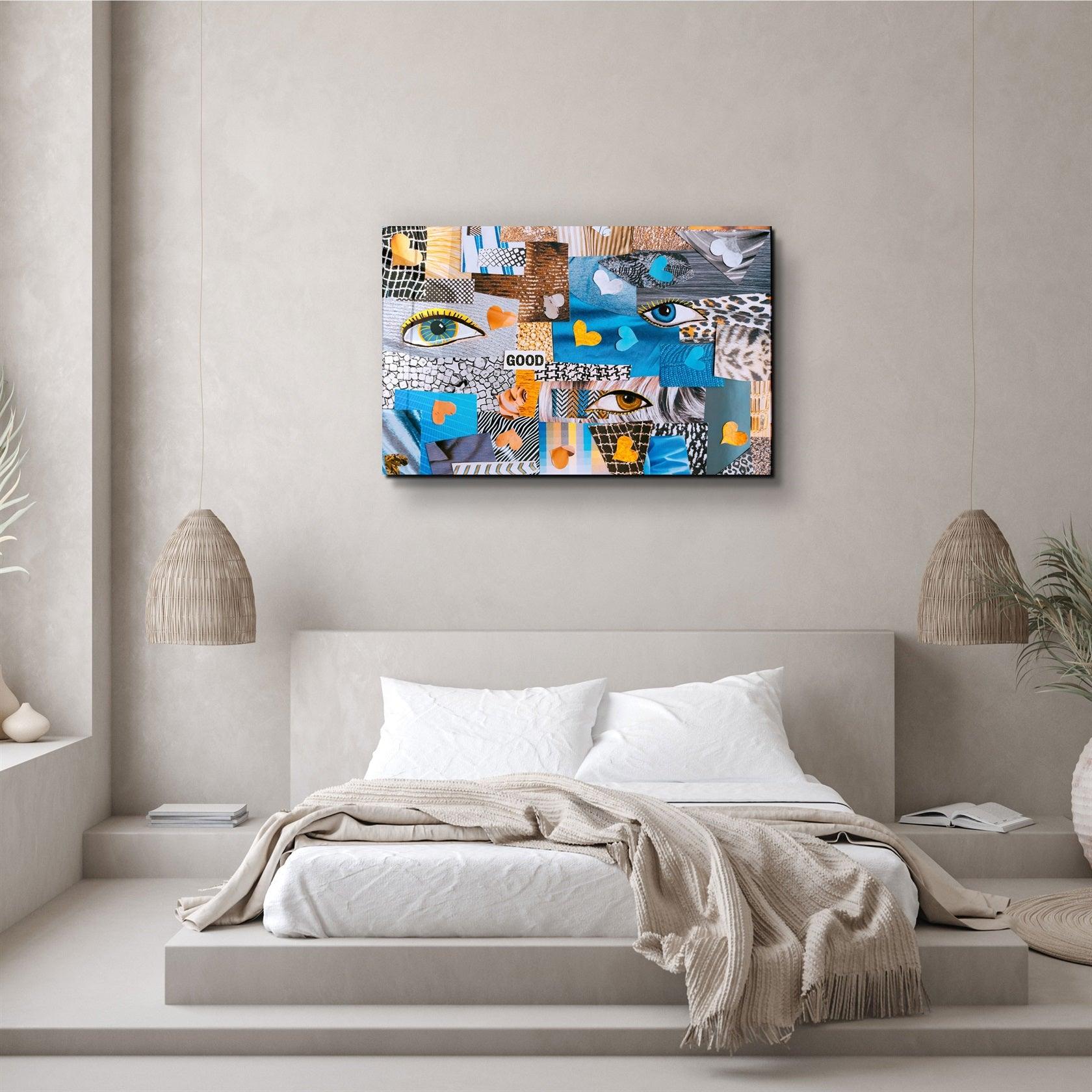 ・"Eyes and Walls"・Glass Wall Art