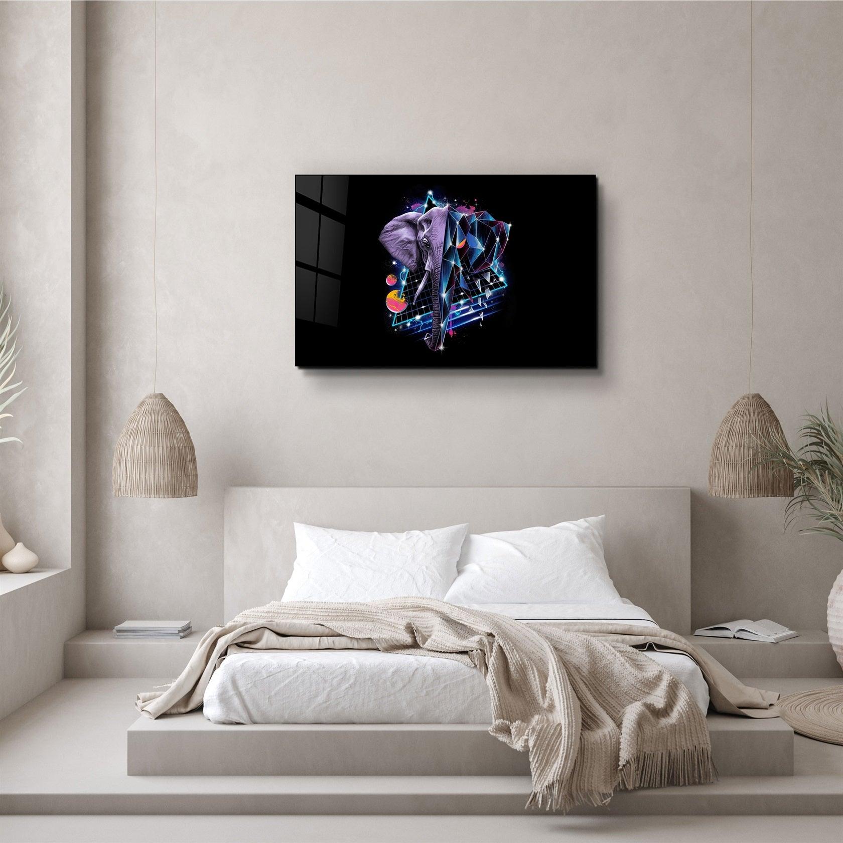 ・"Elephant Neo"・Glass Wall Art