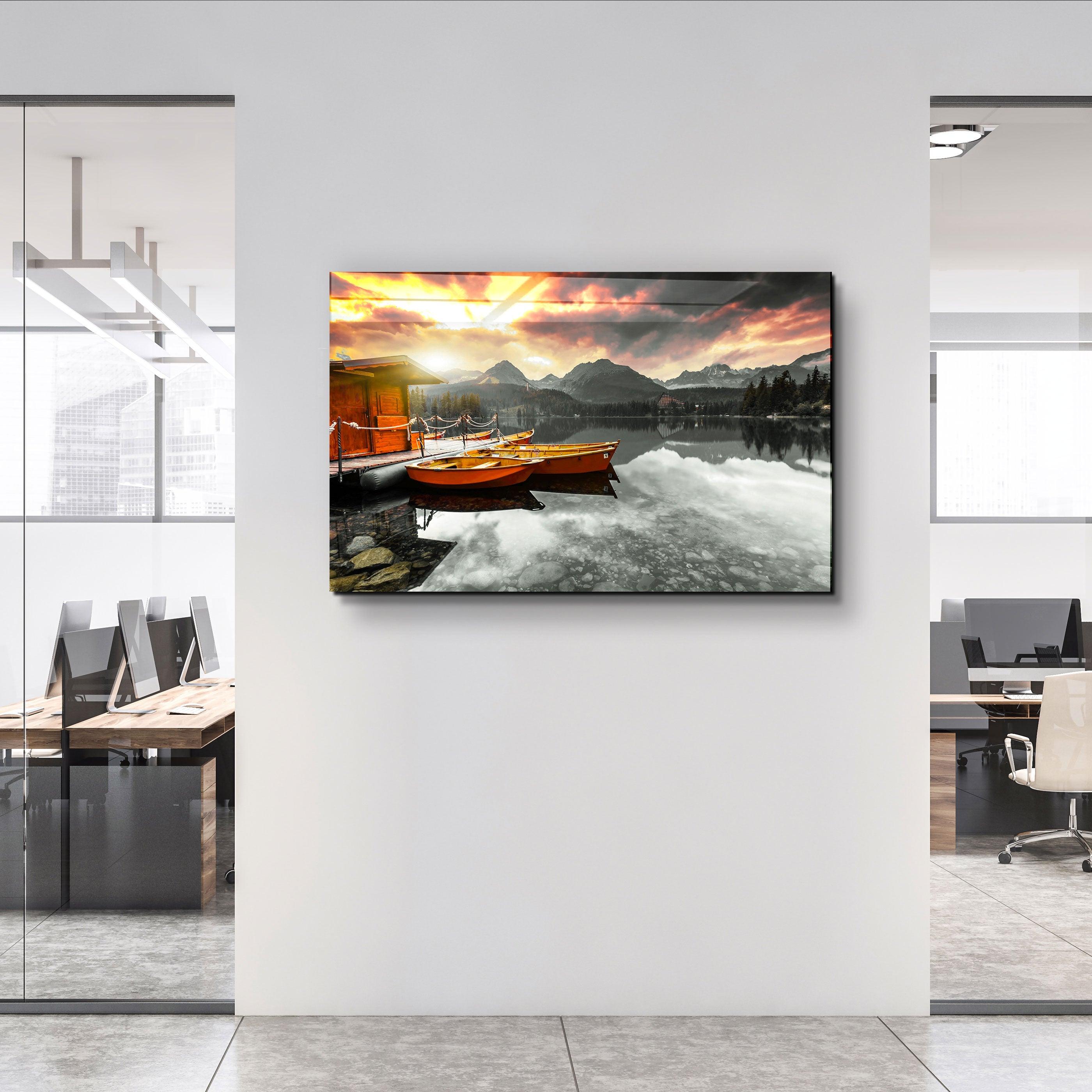 ・"Calm Lake V2"・Glass Wall Art