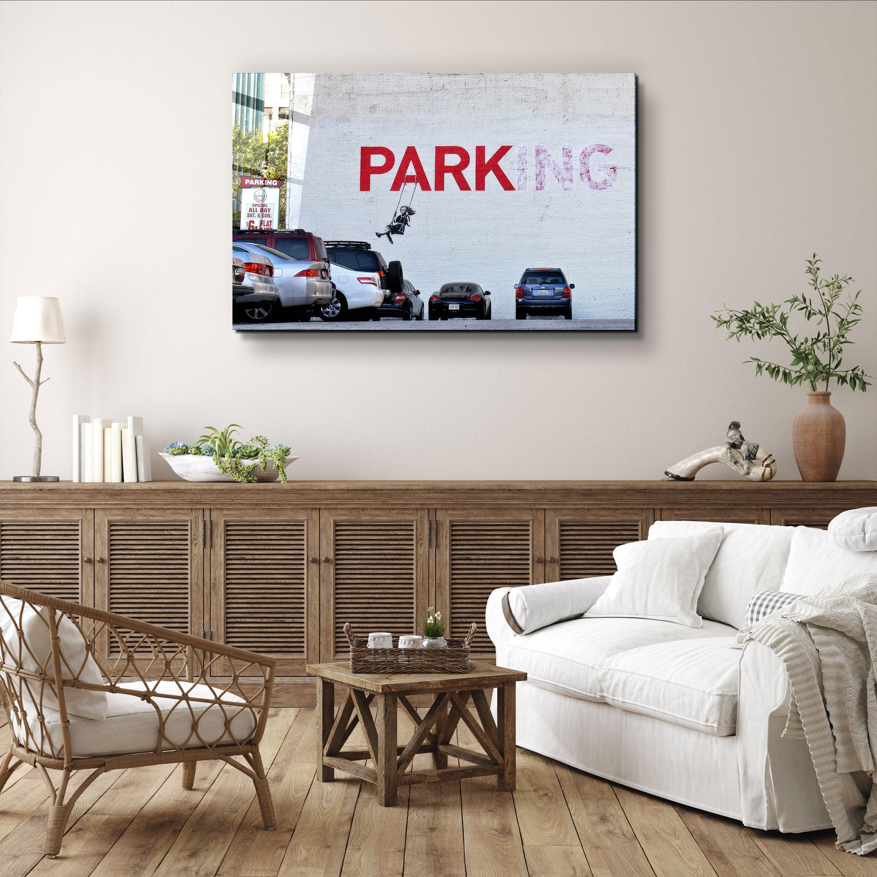 "Banksy - Parking"・Designer's Collection Glass Wall Art
