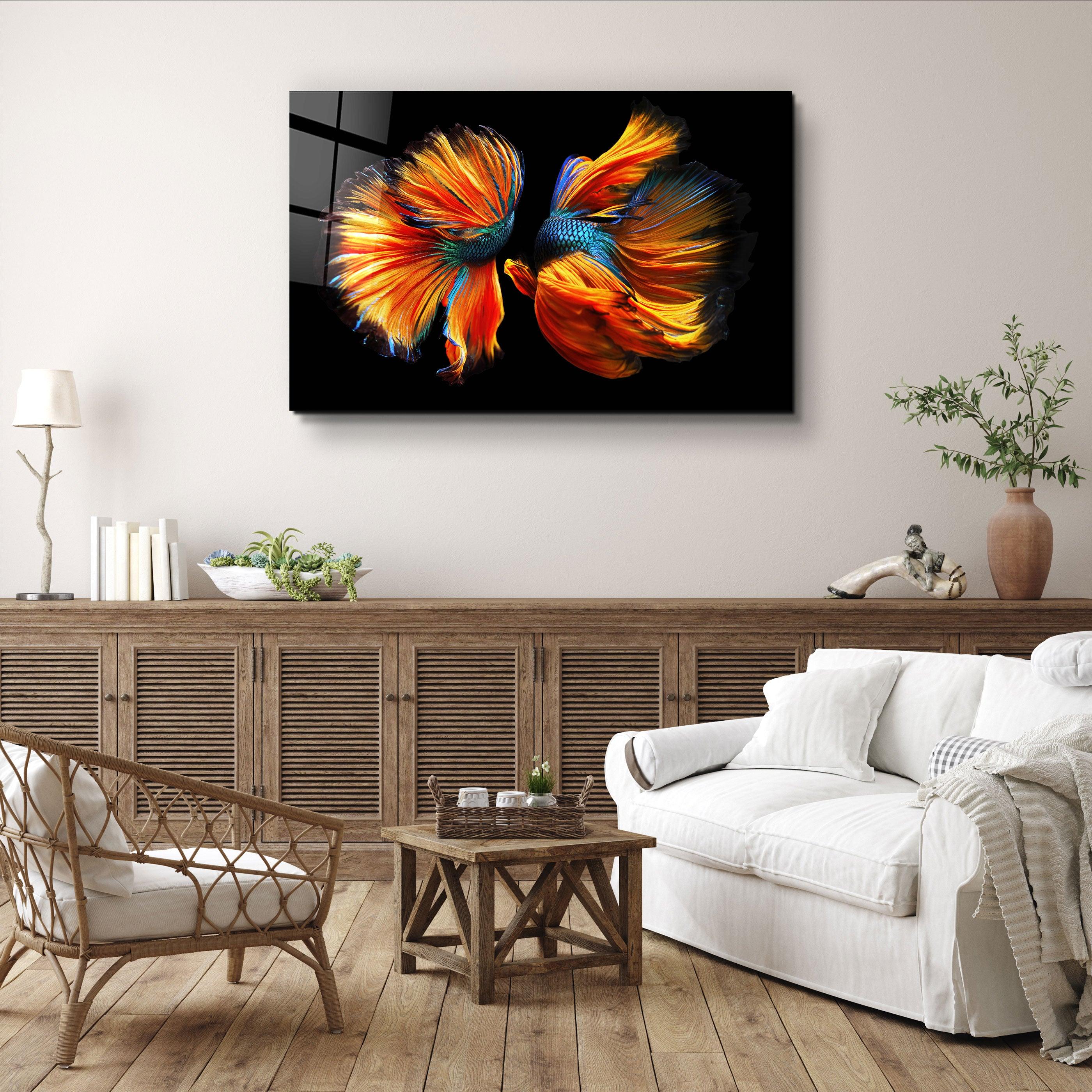 ・"Beta Fishes"・Glass Wall Art