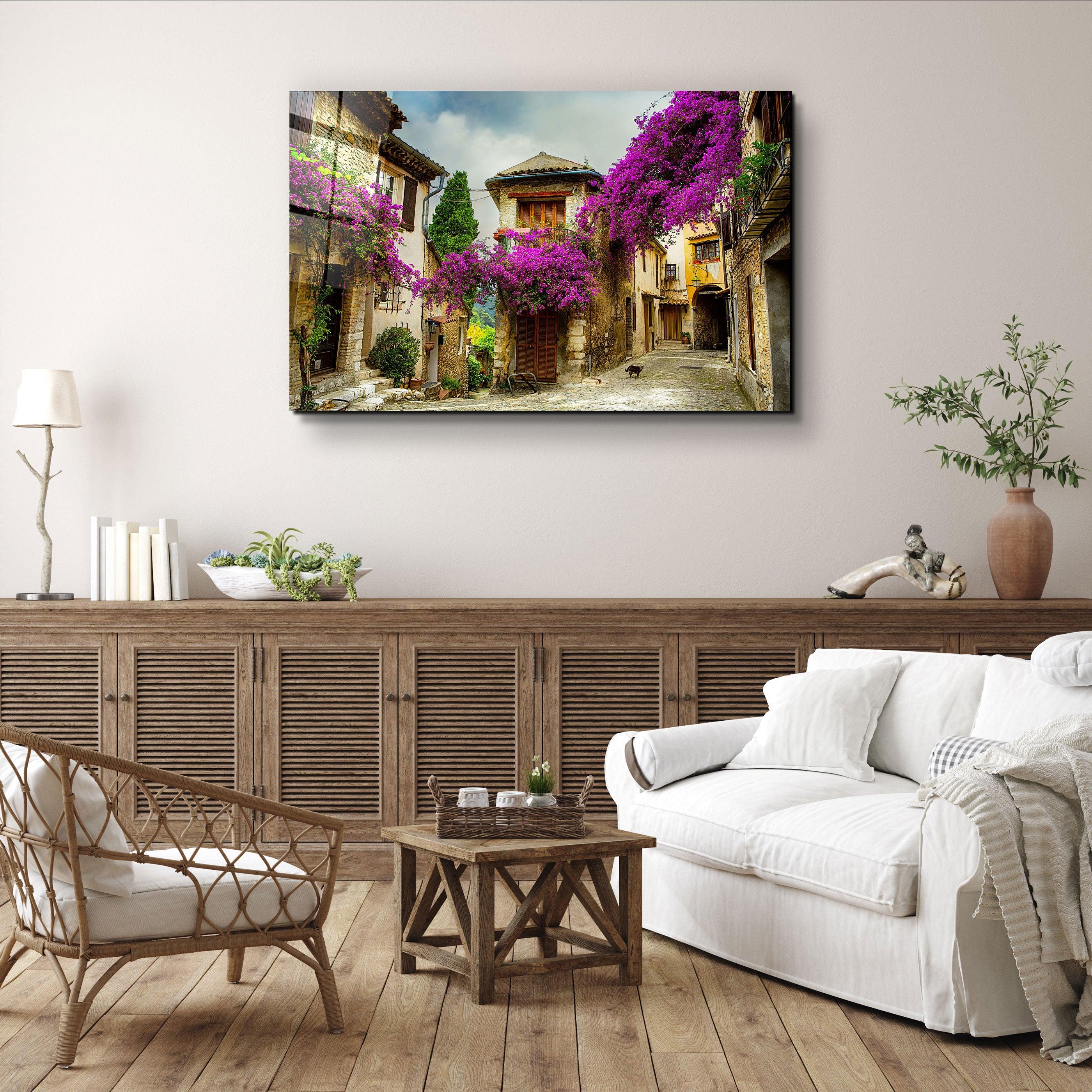 ・"Old Village in Aegean"・Glass Wall Art