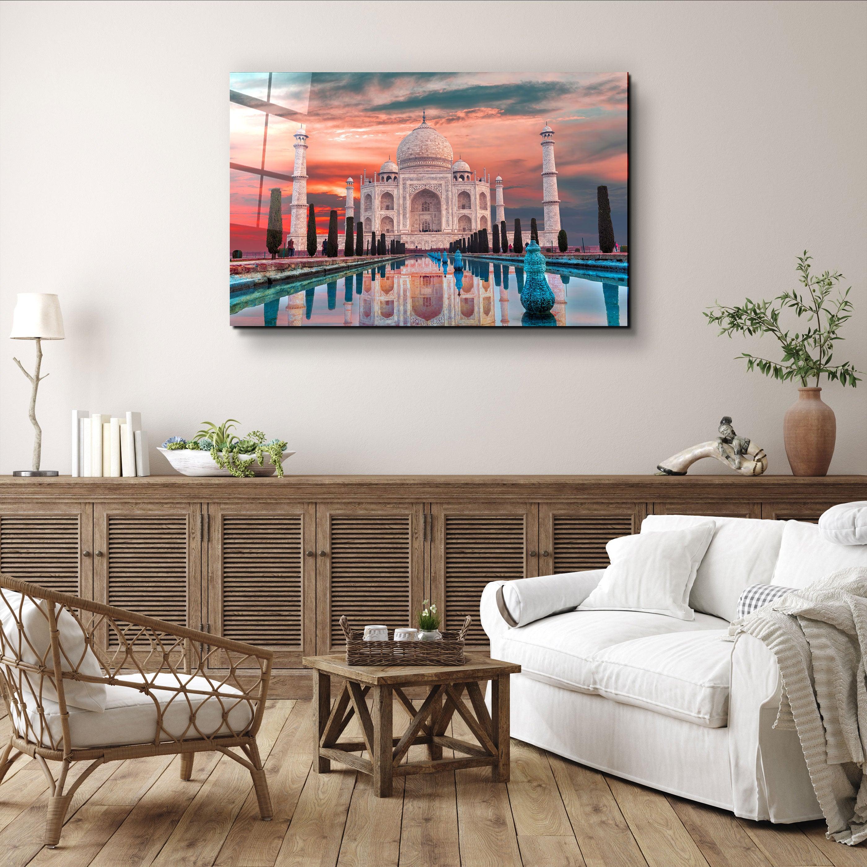 ・"Taj Mahal- India"・Glass Wall Art