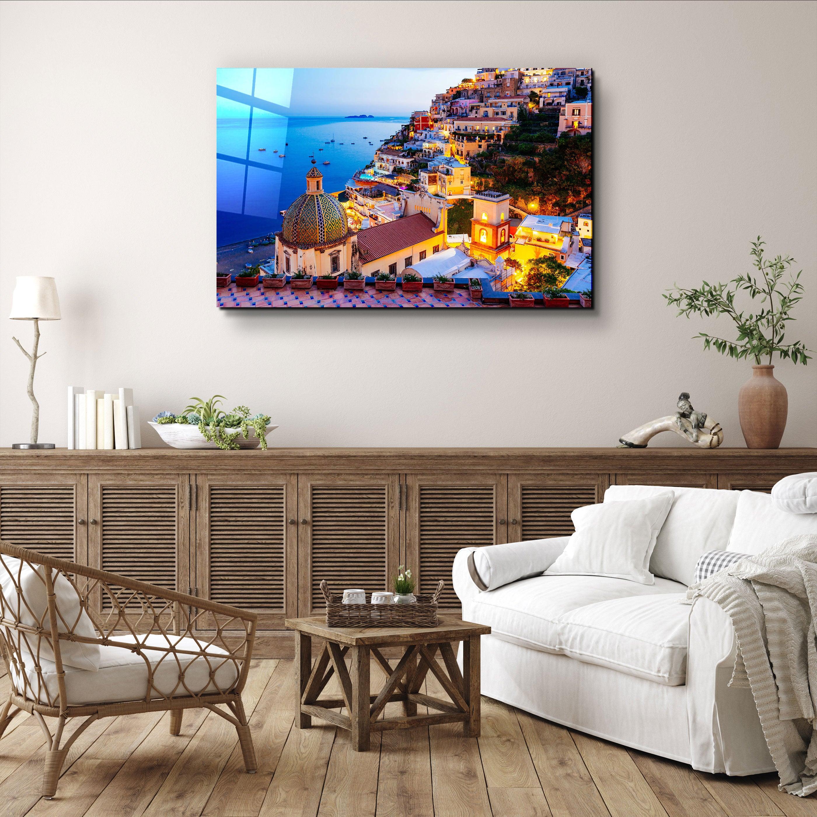 ・"Positano, Amalfi Coast, Campania, Sorrento, Italy"・Glass Wall Art